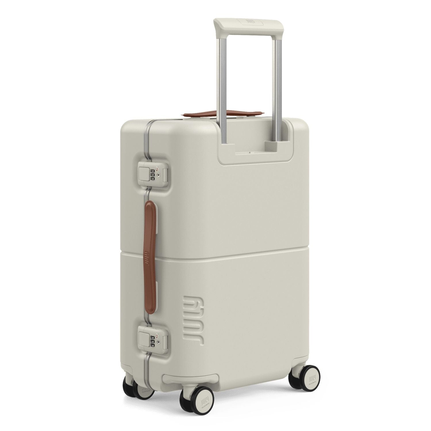 July Carry On Trunk Polycarbonate 21" Luggage With Fast Charge Usb-C  Cable - Cream