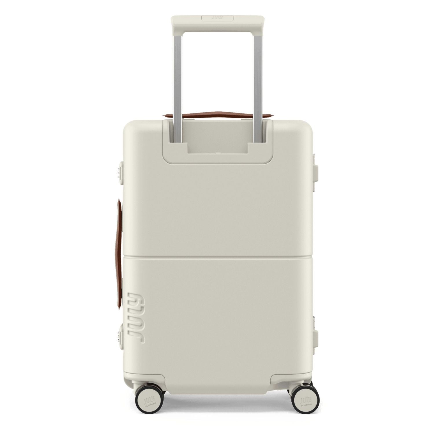 July Carry On Trunk Polycarbonate 21" Luggage With Fast Charge Usb-C  Cable - Cream