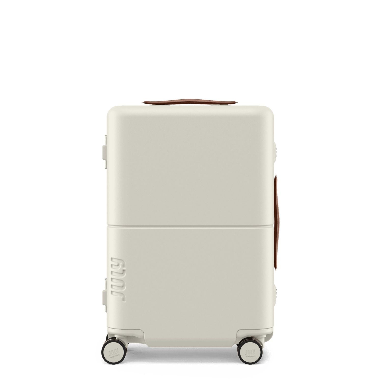 July Carry On Trunk Polycarbonate 21" Luggage With Fast Charge Usb-C  Cable - Cream