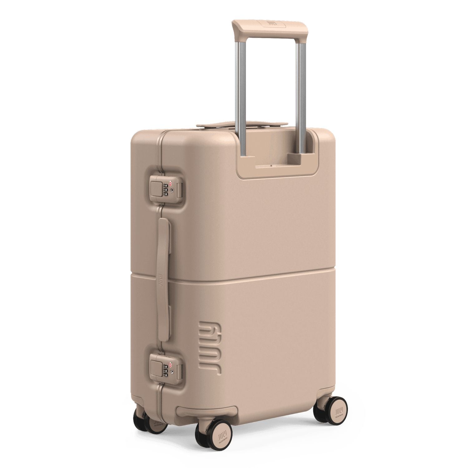 July Carry On Trunk Polycarbonate 21" Luggage With Fast Charge Usb-C Cable - Matte Sand