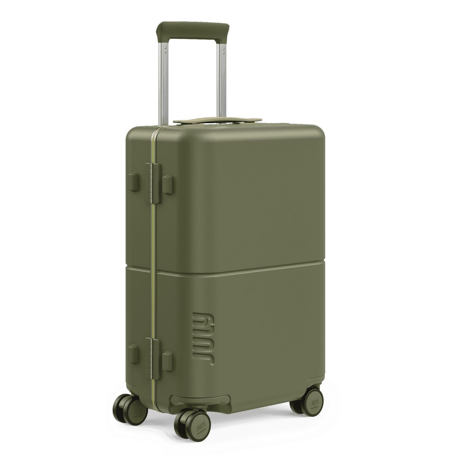 July Carry On Trunk Polycarbonate 21" Luggage With Fast Charge Usb-C Cable - Moss