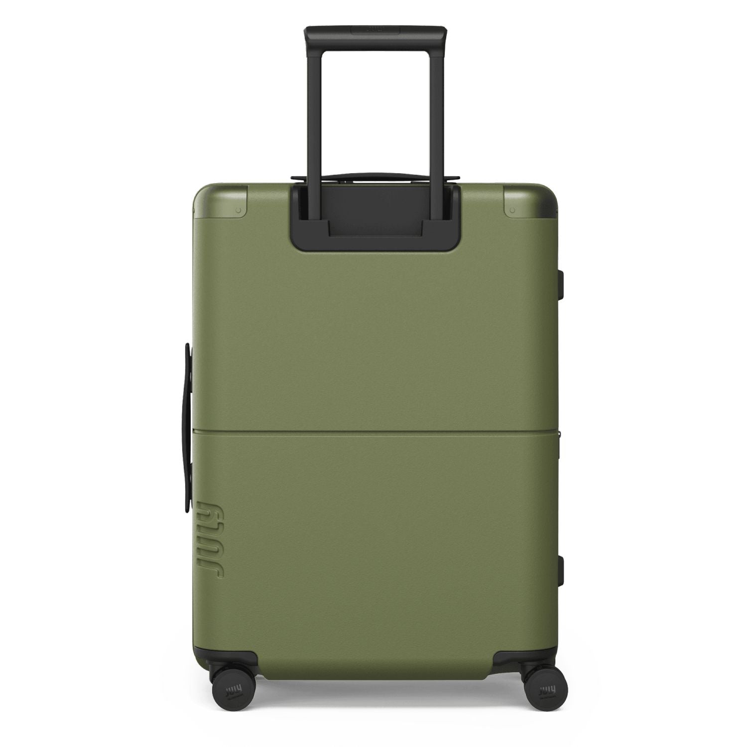 July Checked  Expandable Polycarbonate 26" Luggage - Olive