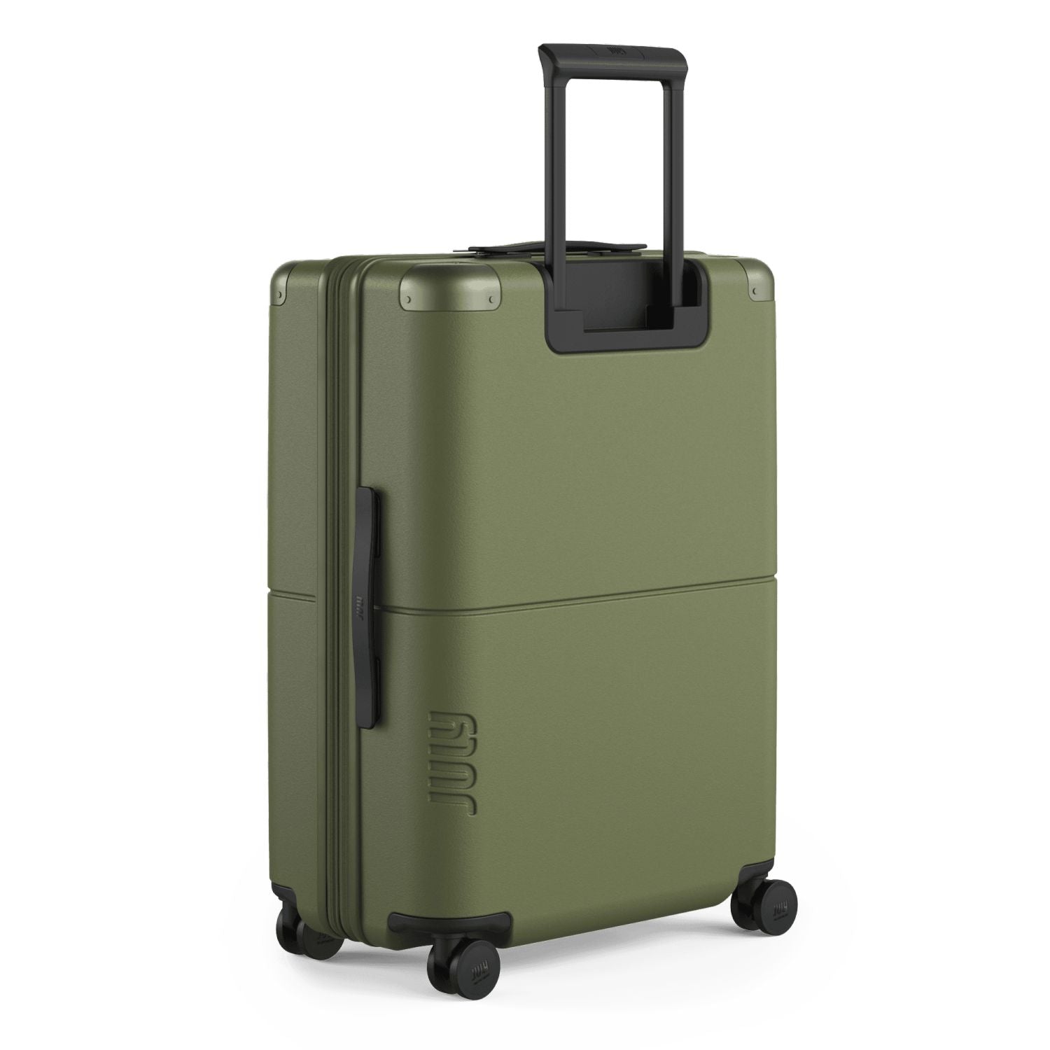 July Checked  Expandable Polycarbonate 26" Luggage - Olive