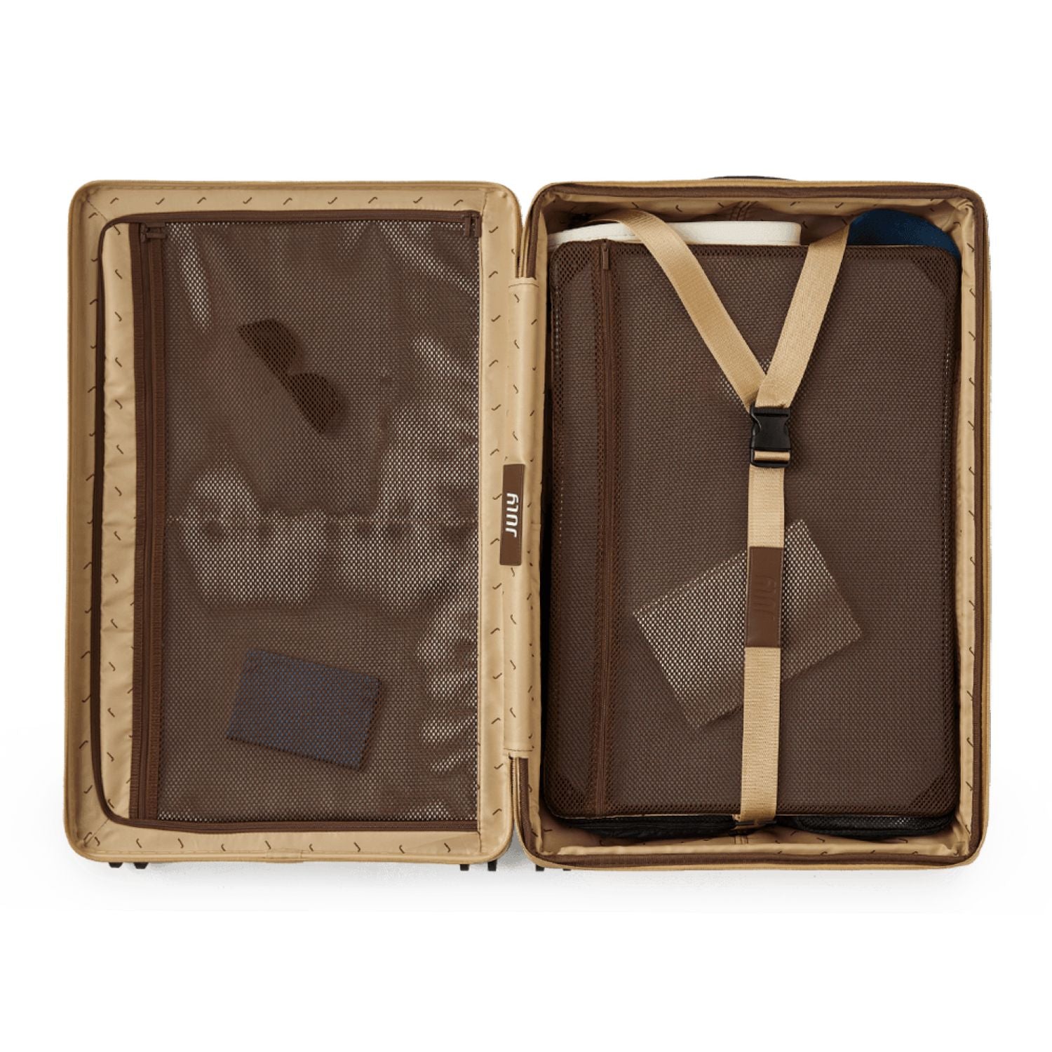 July Checked Plus Expandable Polycarbonate 28" Luggage - Light Taupe