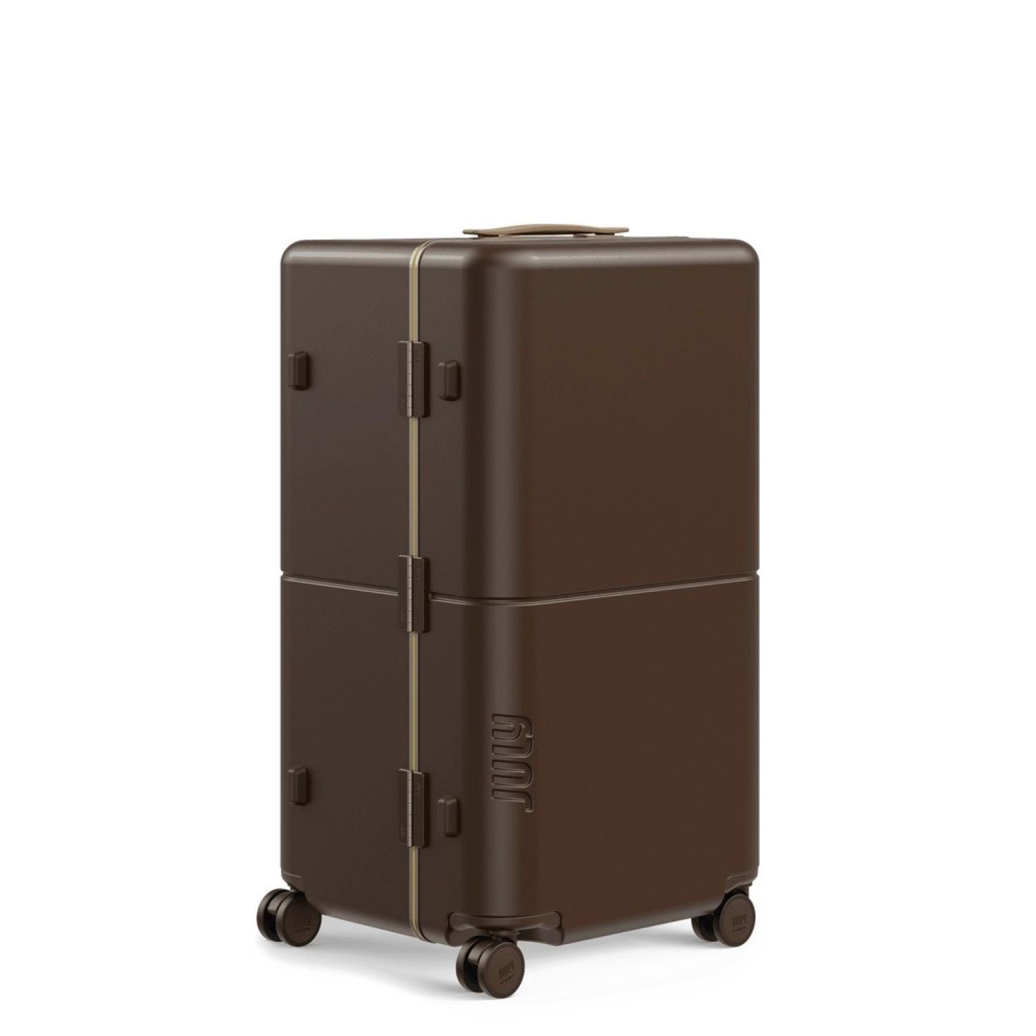July Checked Trunk Polycarbonate Frame 28" Luggage - Matte Brown