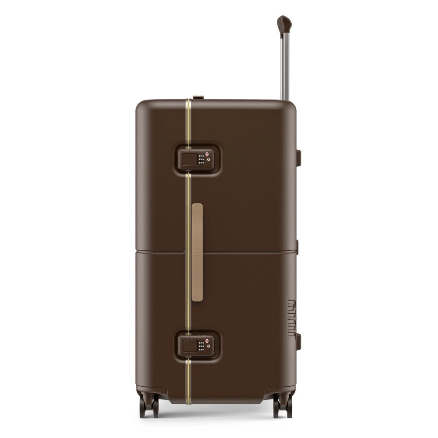 July Checked Trunk Polycarbonate Frame 28" Luggage - Matte Brown
