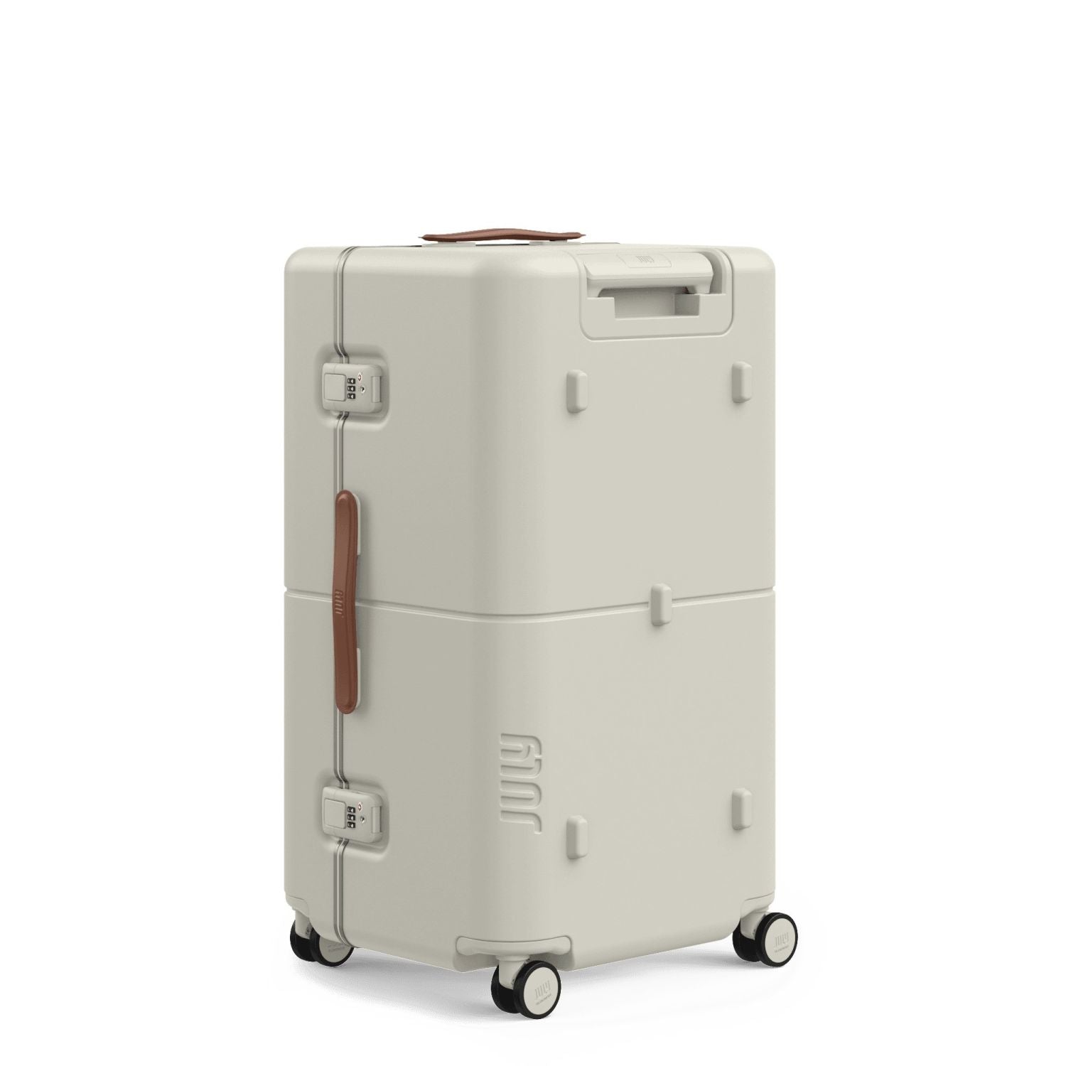 July Checked Trunk Polycarbonate Frame 28" Luggage - Matte Cream