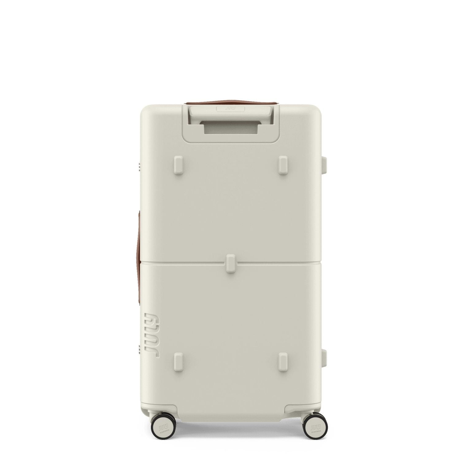 July Checked Trunk Polycarbonate Frame 28" Luggage - Matte Cream