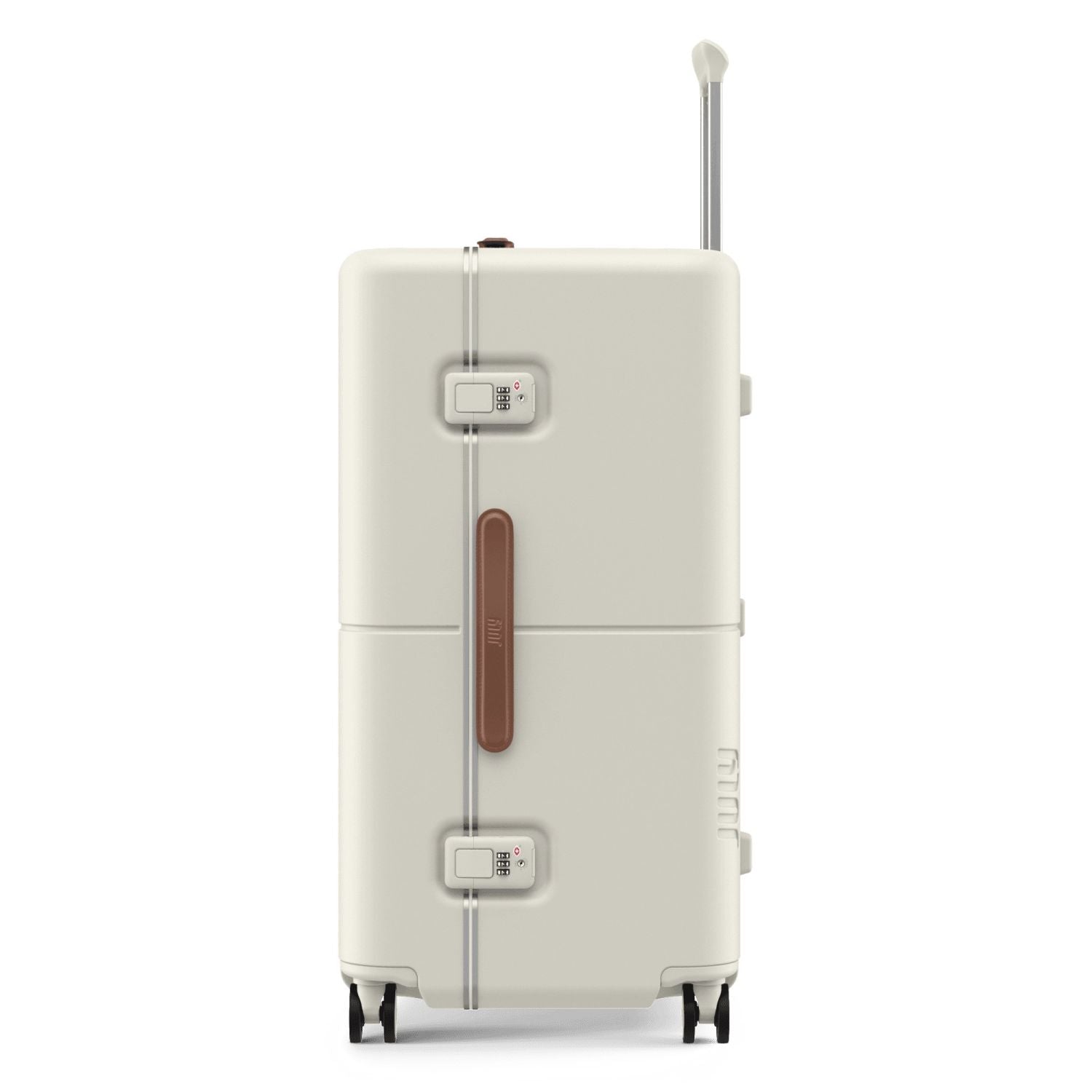 July Checked Trunk Polycarbonate Frame 28" Luggage - Matte Cream