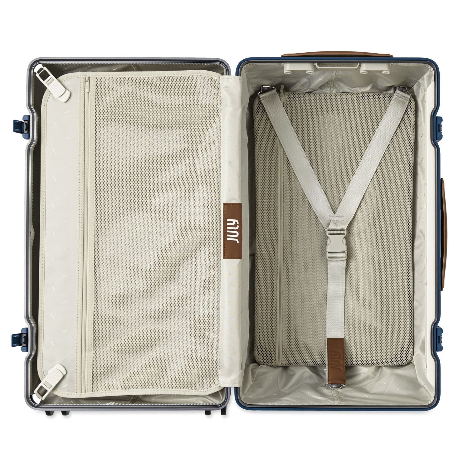 July Checked Trunk Polycarbonate Frame 28" Luggage - French Blue