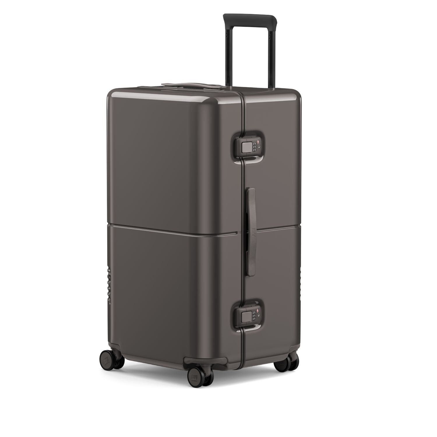 July Checked Trunk Polycarbonate Frame 28" Luggage - Grey