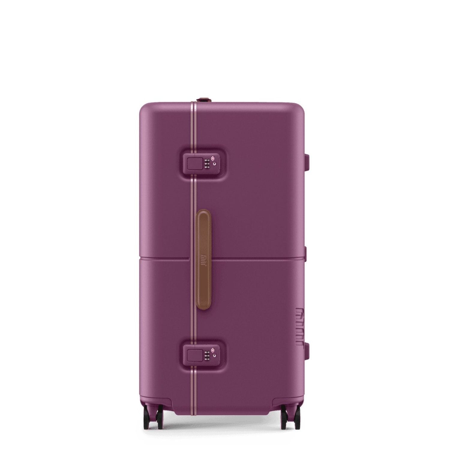 July Checked Trunk Polycarbonate Frame 28" Luggage - Plum
