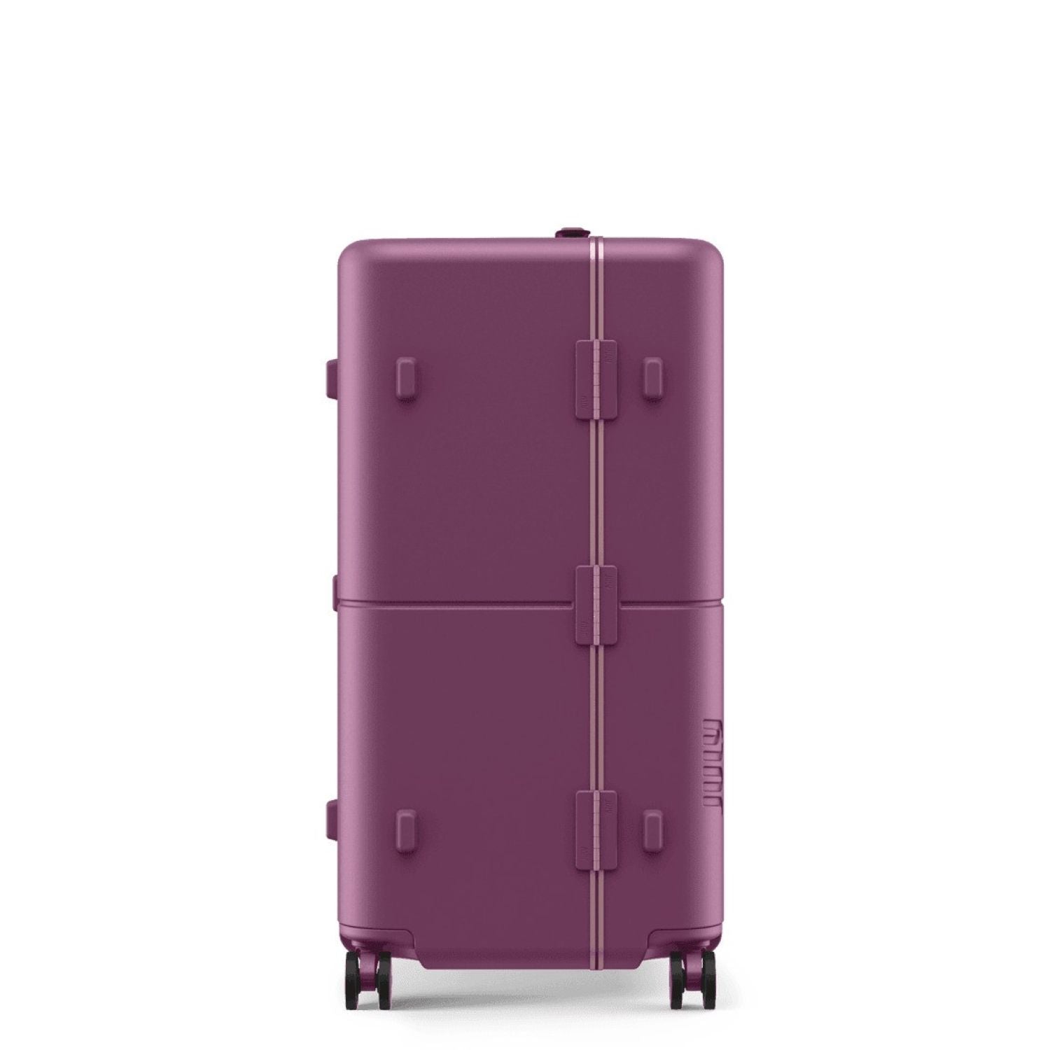 July Checked Trunk Polycarbonate Frame 28" Luggage - Plum