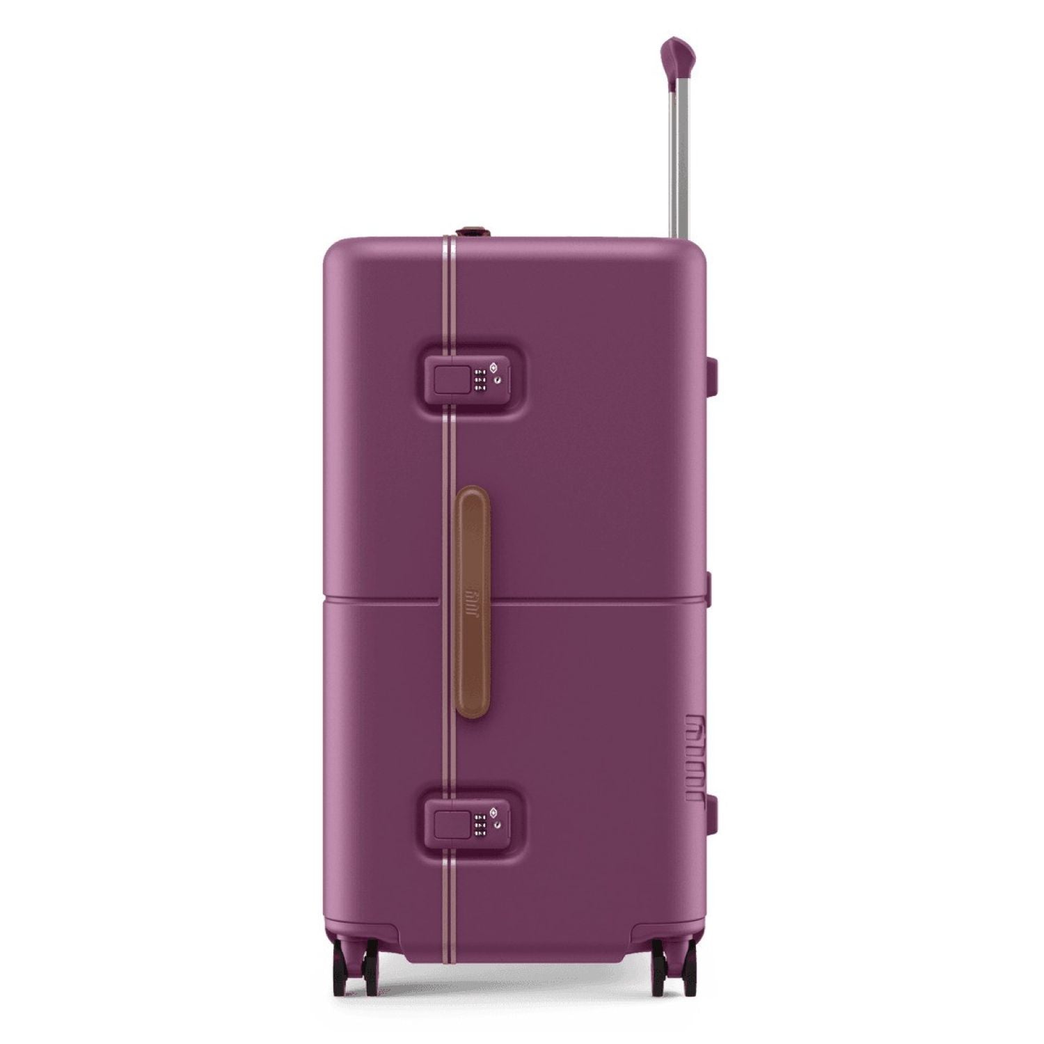 July Checked Trunk Polycarbonate Frame 28" Luggage - Plum
