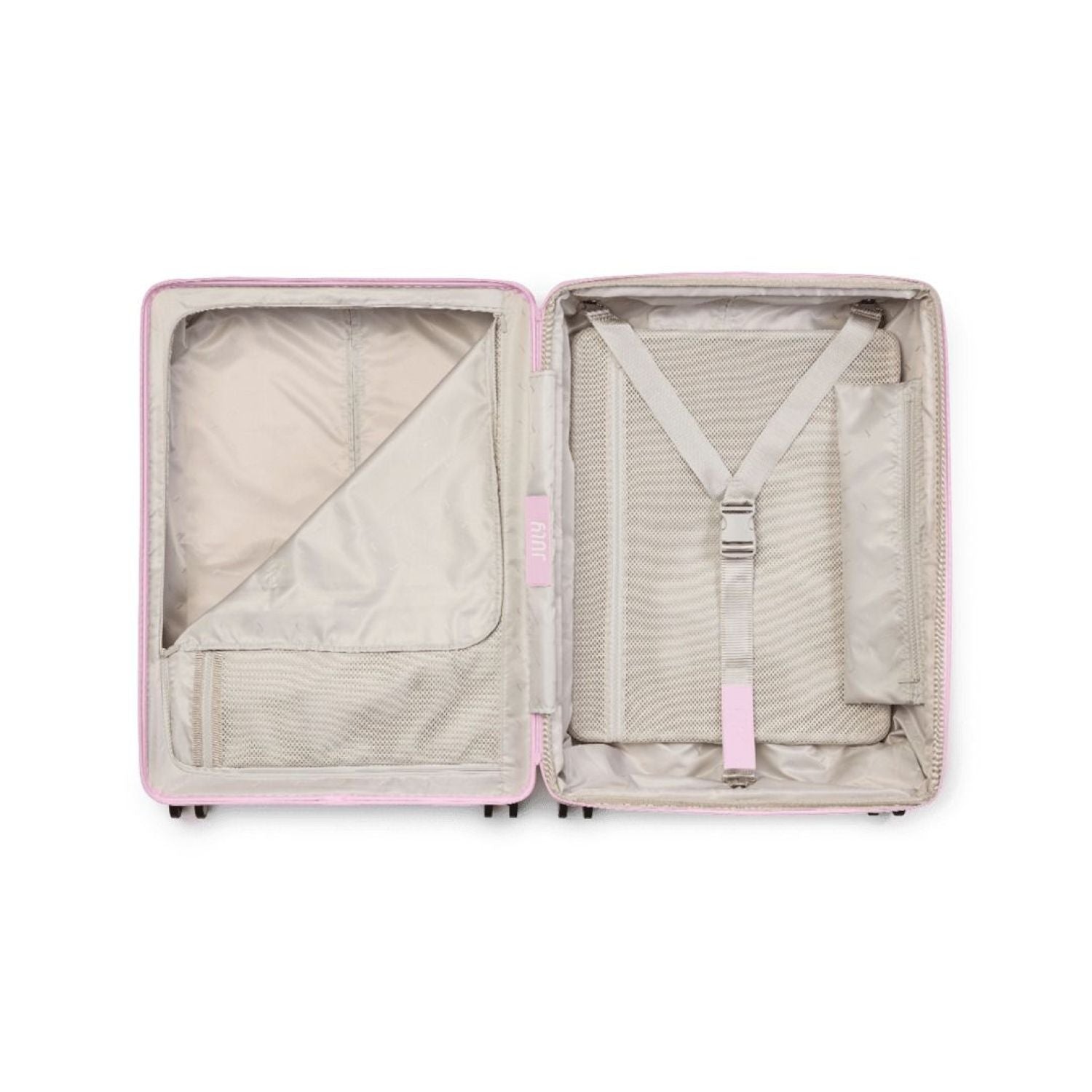 July Checked Expandable Polycarbonate With Casesafe Tracking 26" Luggage - Blush Pink