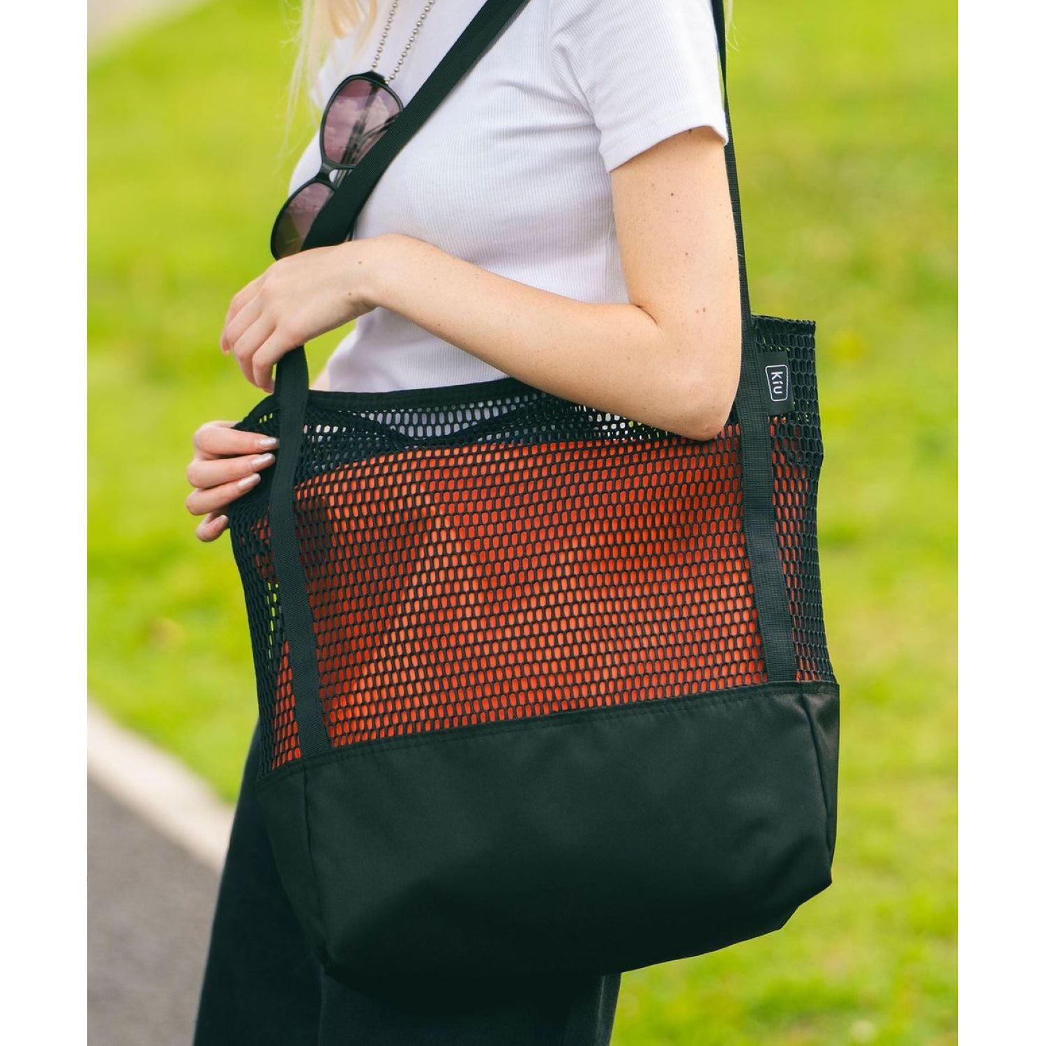 KiU Water Repellent Mesh Tote Bag (Orange)