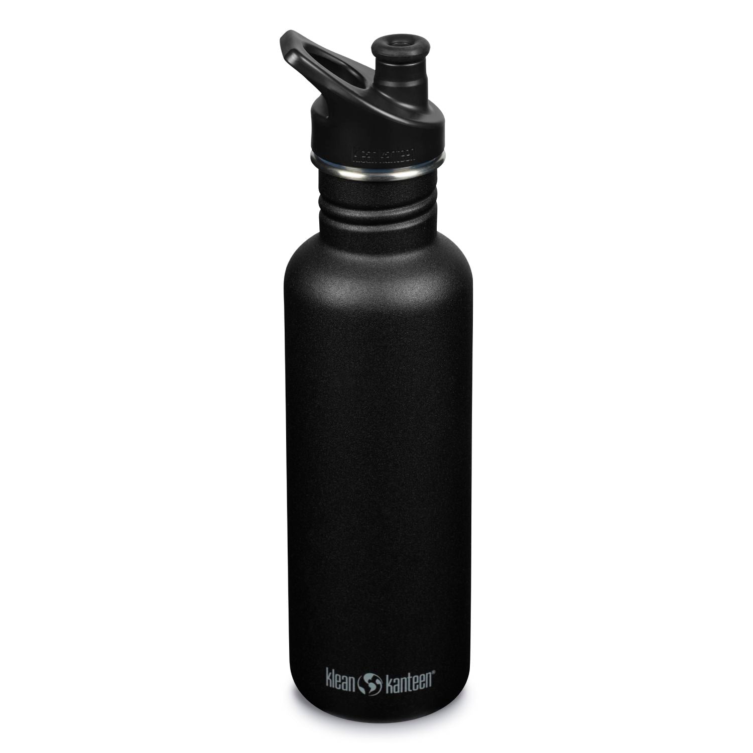 Klean Kanteen Classic 27oz Water Bottle (with Sport Cap) (Black)