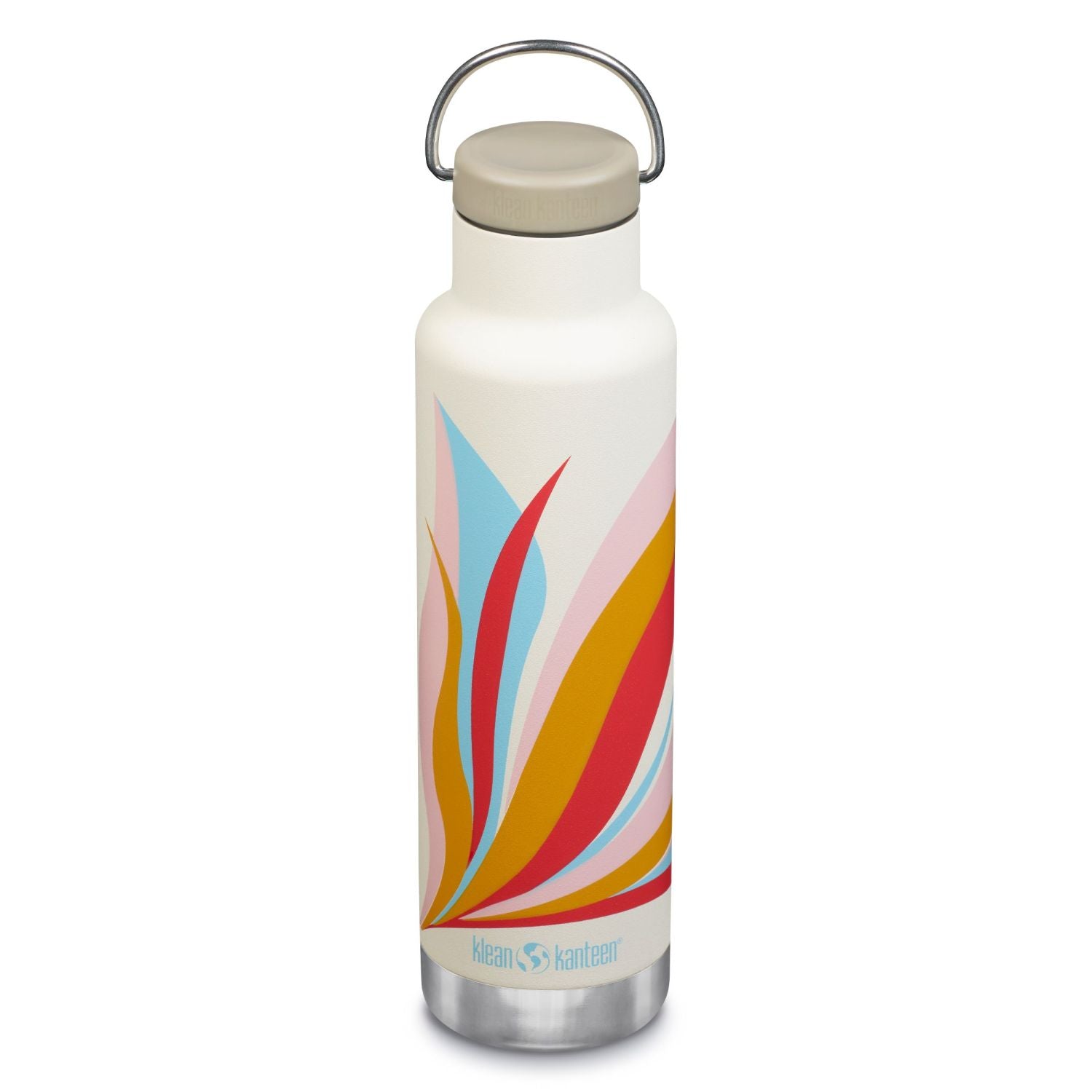 Klean Kanteen Insulated Classic 20oz Water Bottle (with Loop Cap) V2 (Retro Swish)