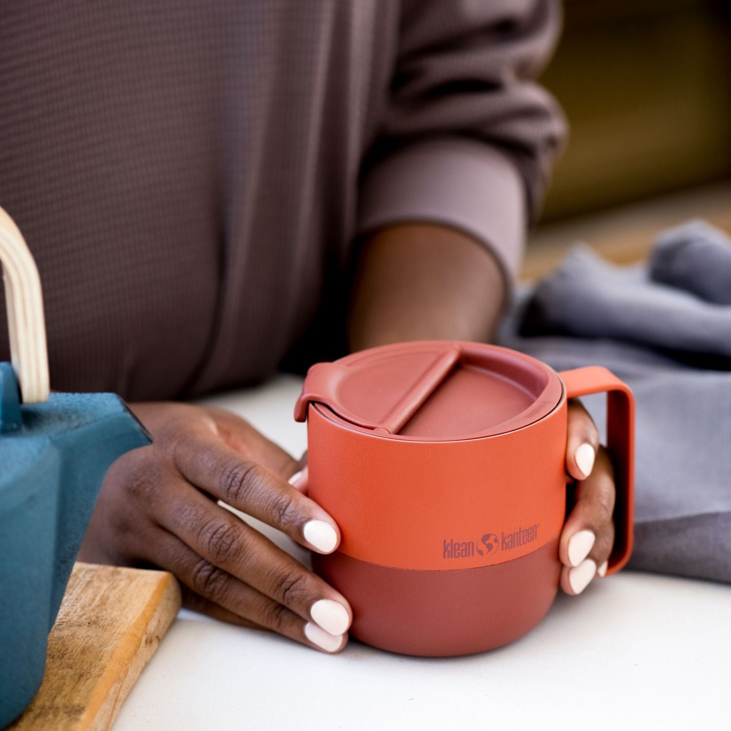 Klean Kanteen Rise 14oz Mug (with Flip Lid) (Autumn Glaze)