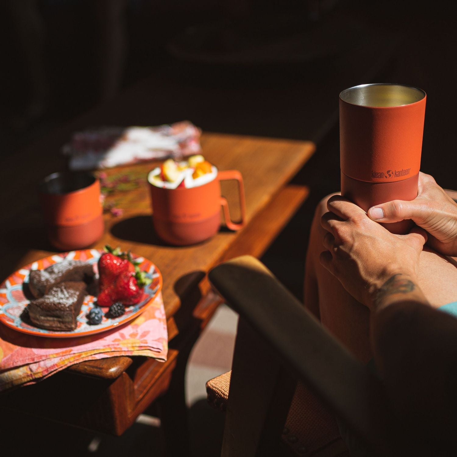 Klean Kanteen Rise 16oz Tumbler (with Flip Lid) (Autumn Glaze)