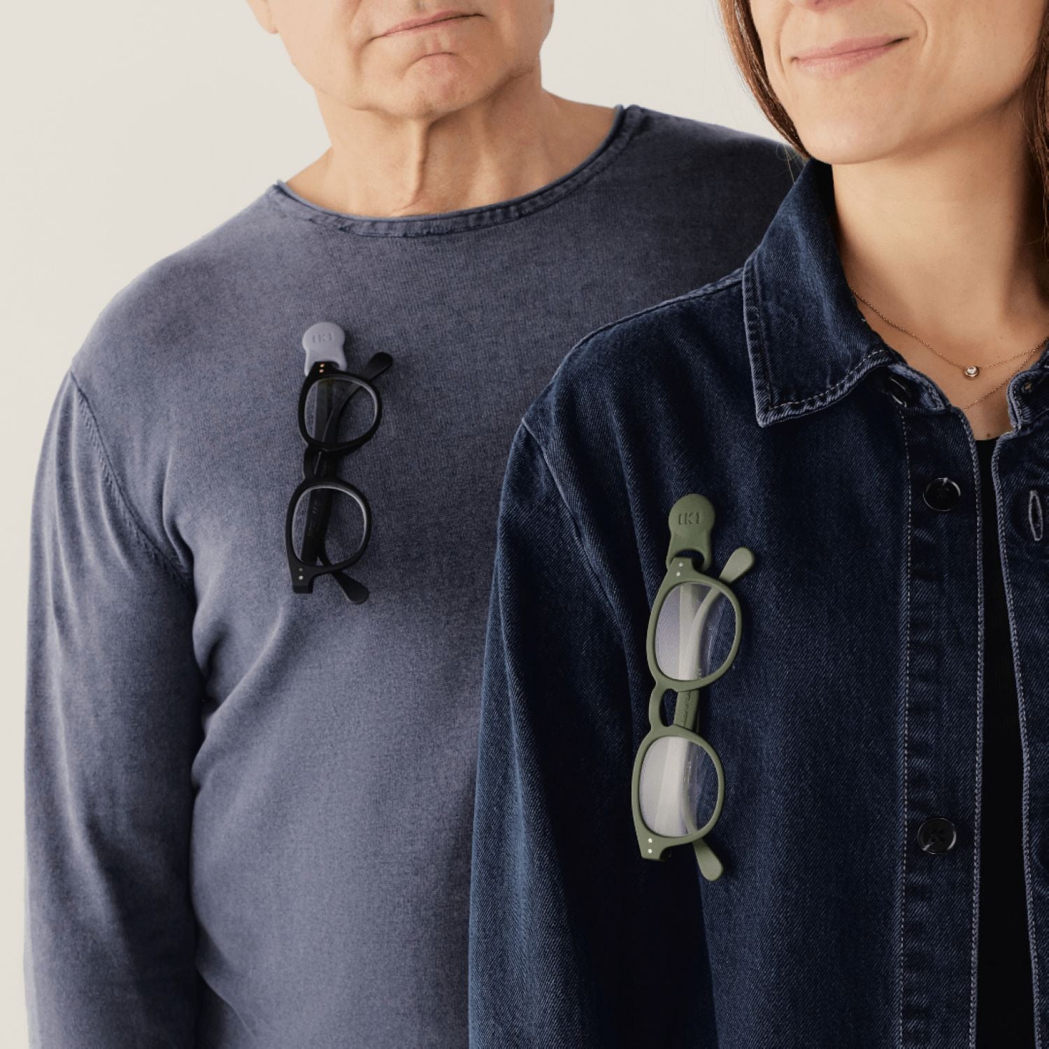Klipsta Spex Glasses Clips 2 Pack (Olive Green)