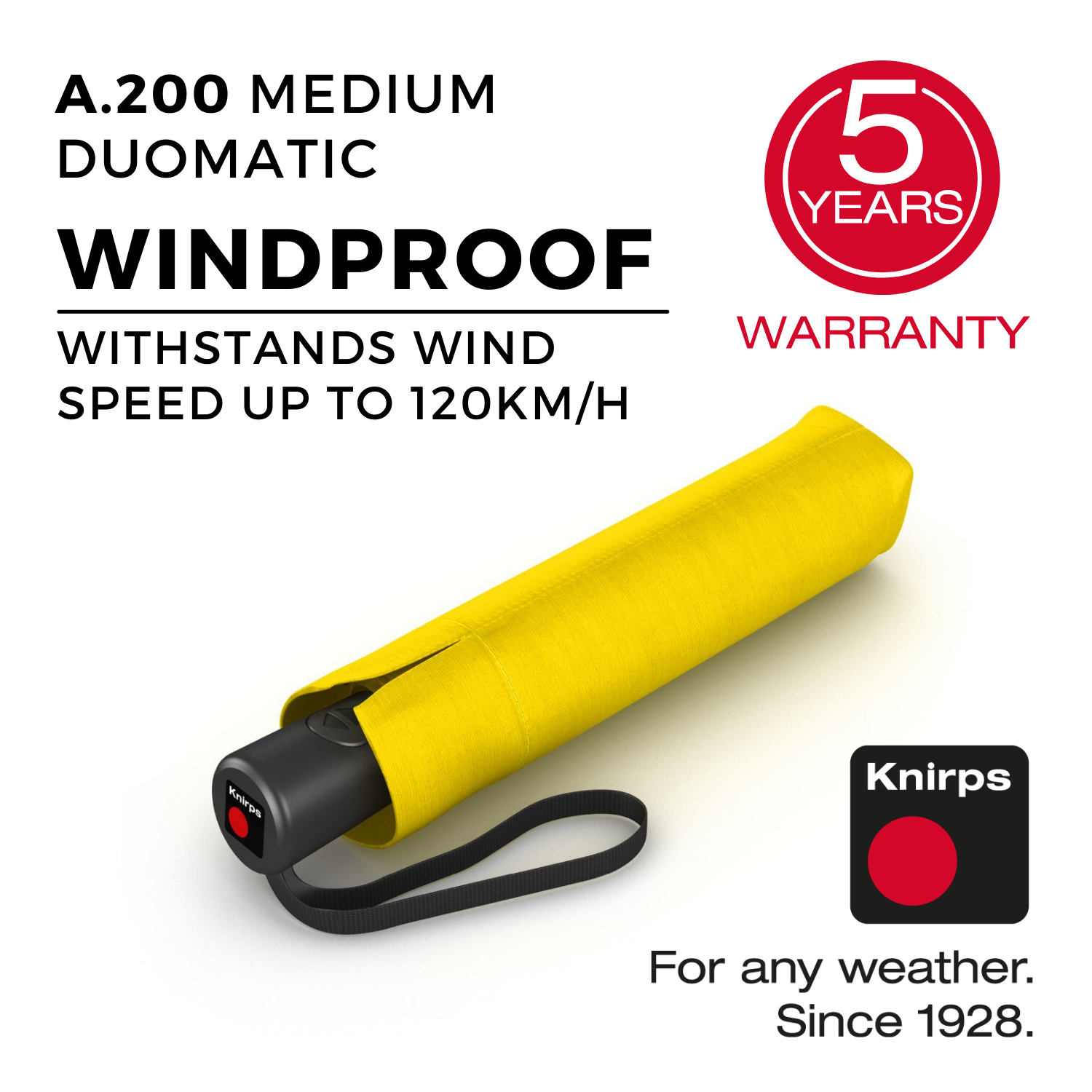 Knirps A.200 Medium Duomatic Umbrella - Sun