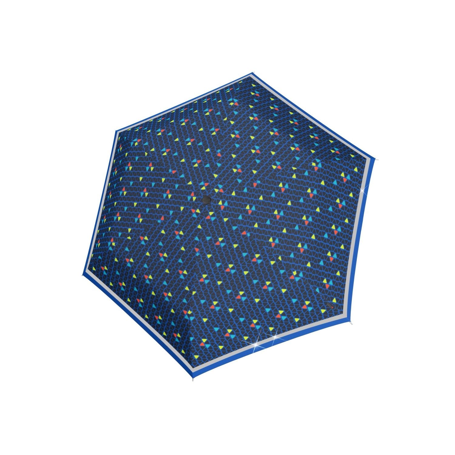 Knirps Rookie Manual Reflective Umbrella - Triple Blue