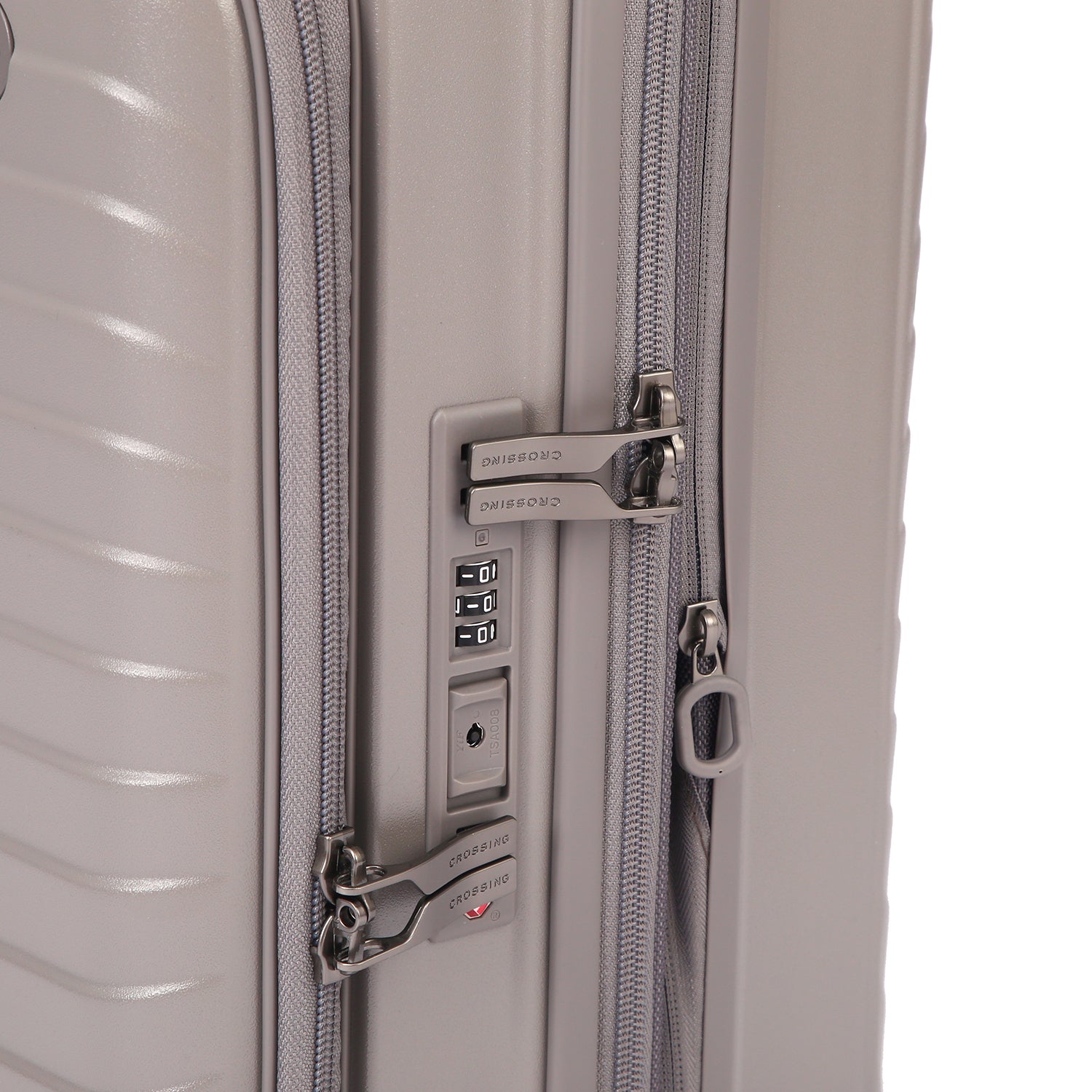 CROSSING INVI 20" Carry On Expandable Luggage With Front & Middle Access V3 - Latte