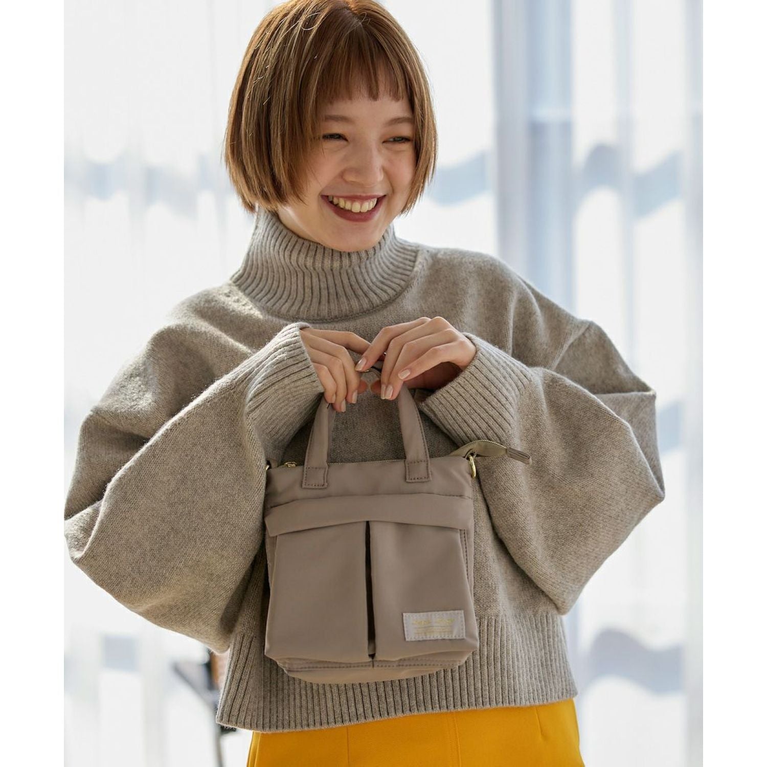 Legato Largo Helmet Bag 2Way Mini Shoulder Bag (Black)