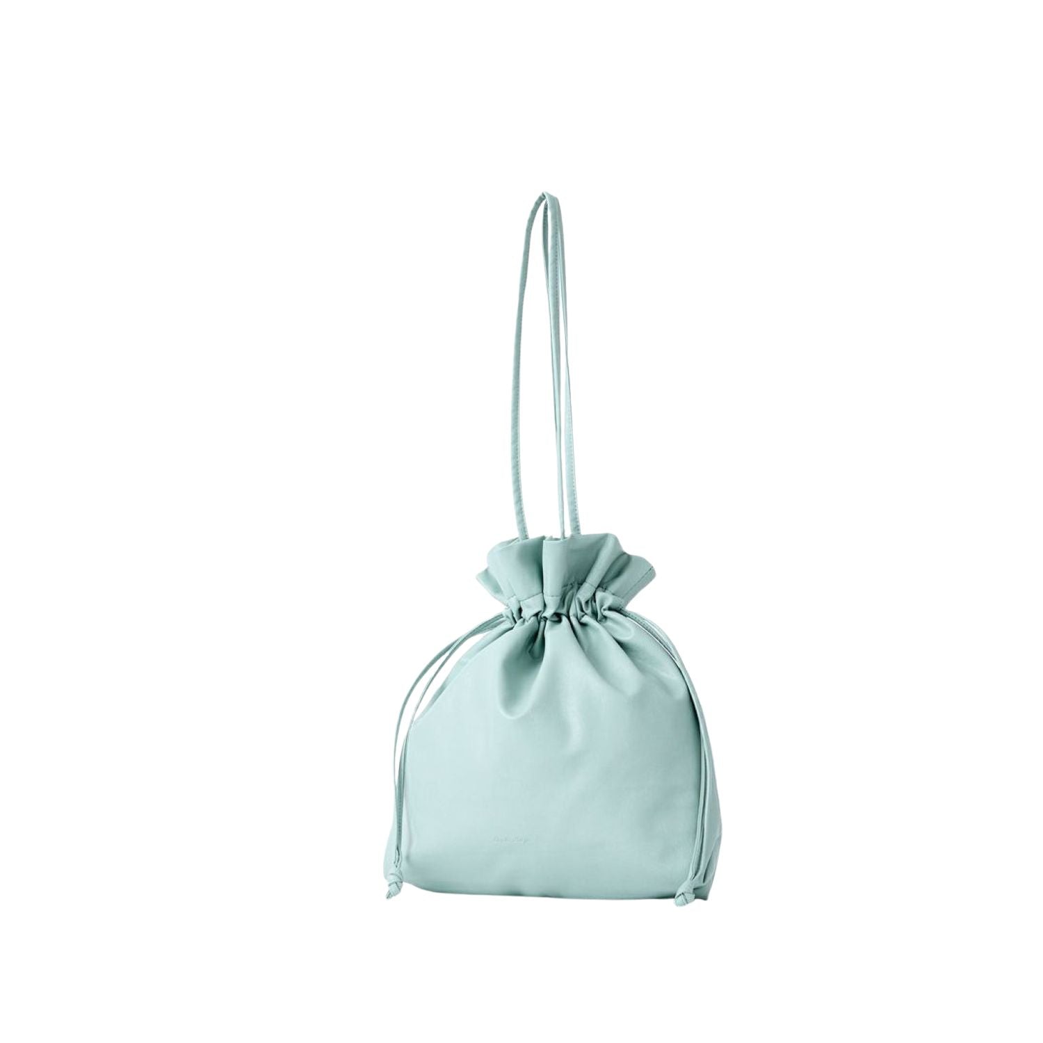 Legato Largo Washable Drawstring A4 Tote Bag (Mint Green)