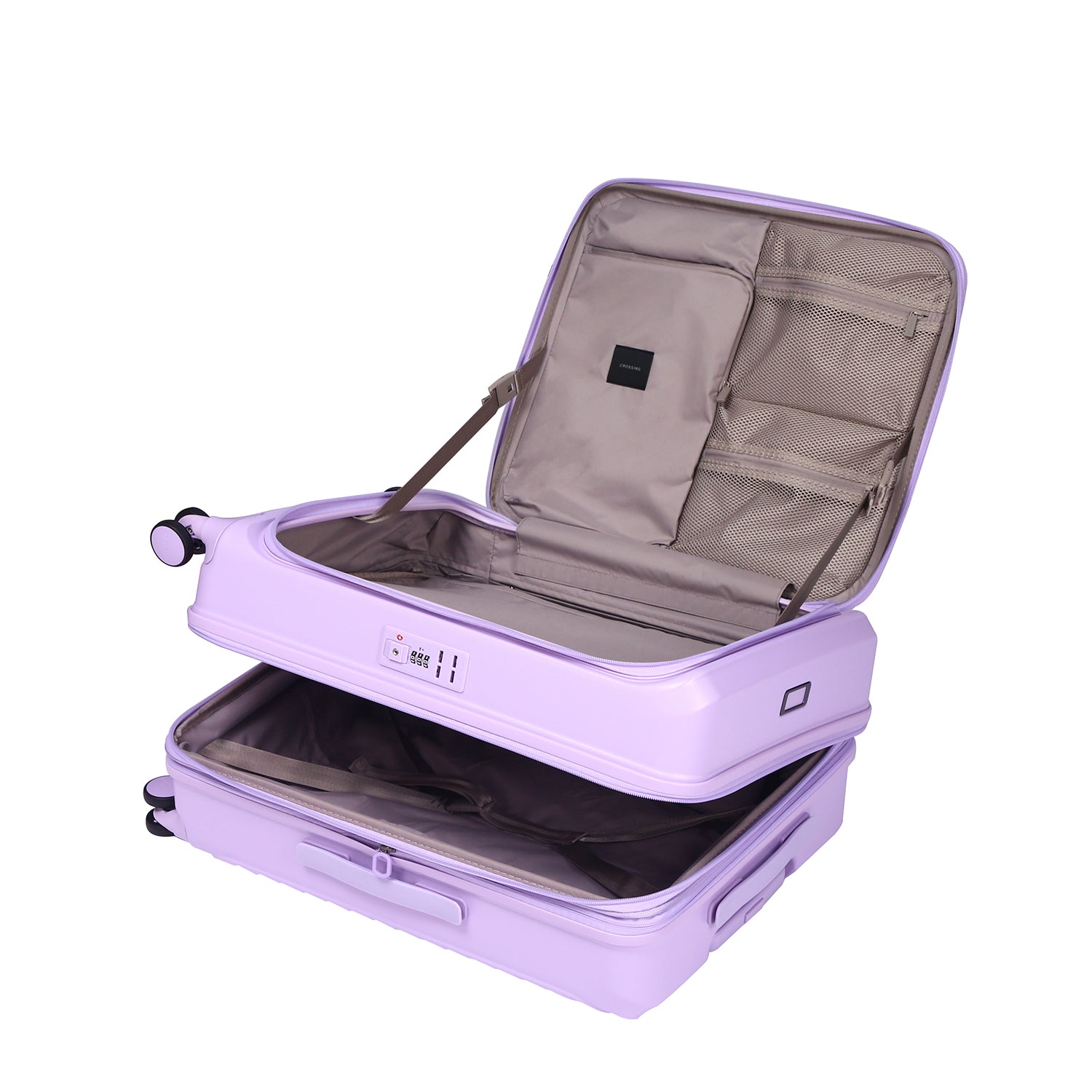 CROSSING INVI 25" Medium Expandable Luggage With Front & Middle Access V3 - Lilac