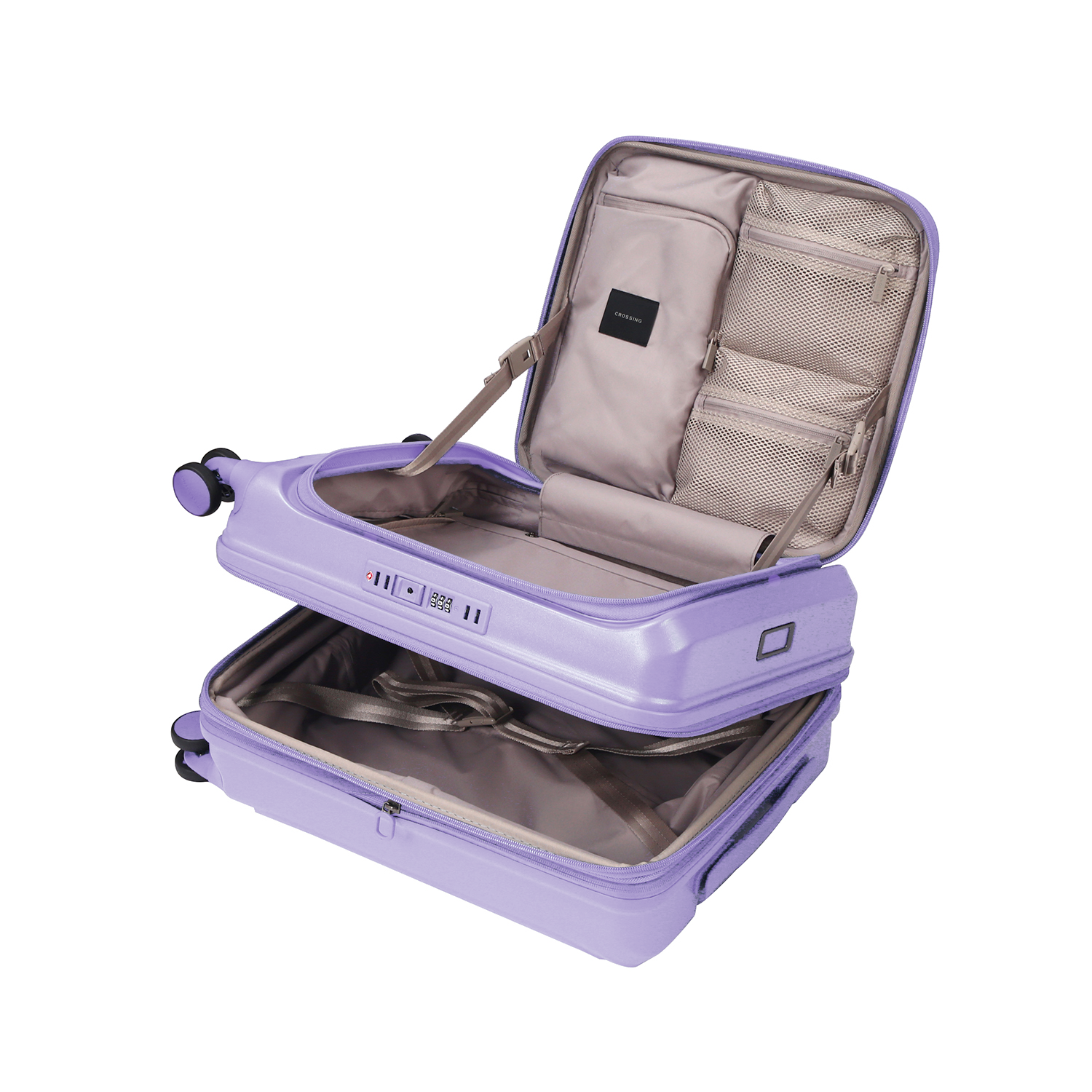 CROSSING INVI 20" Carry On Expandable Luggage With Front & Middle Access V3 - Lilac