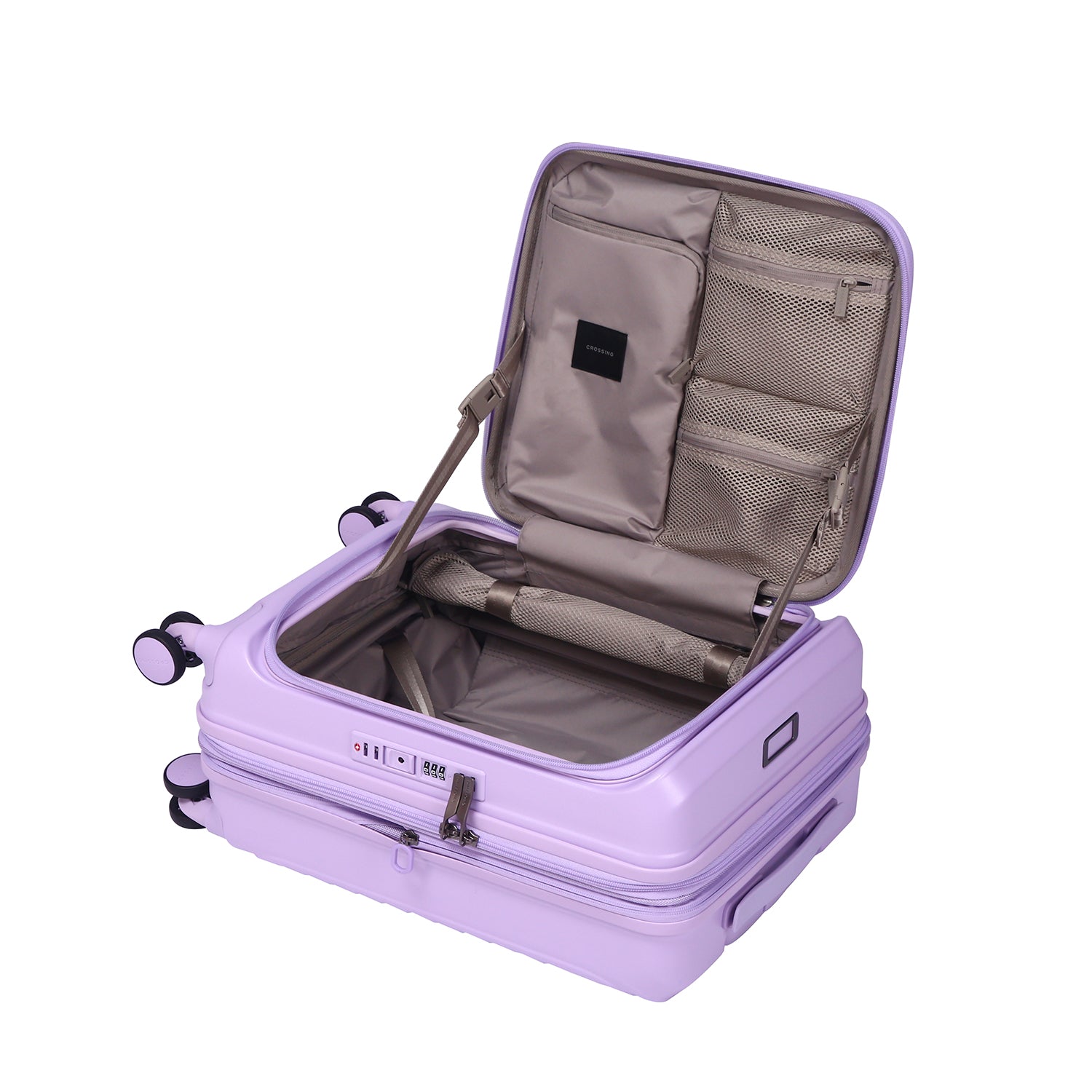 CROSSING INVI 20" Carry On Expandable Luggage With Front & Middle Access V3 - Lilac