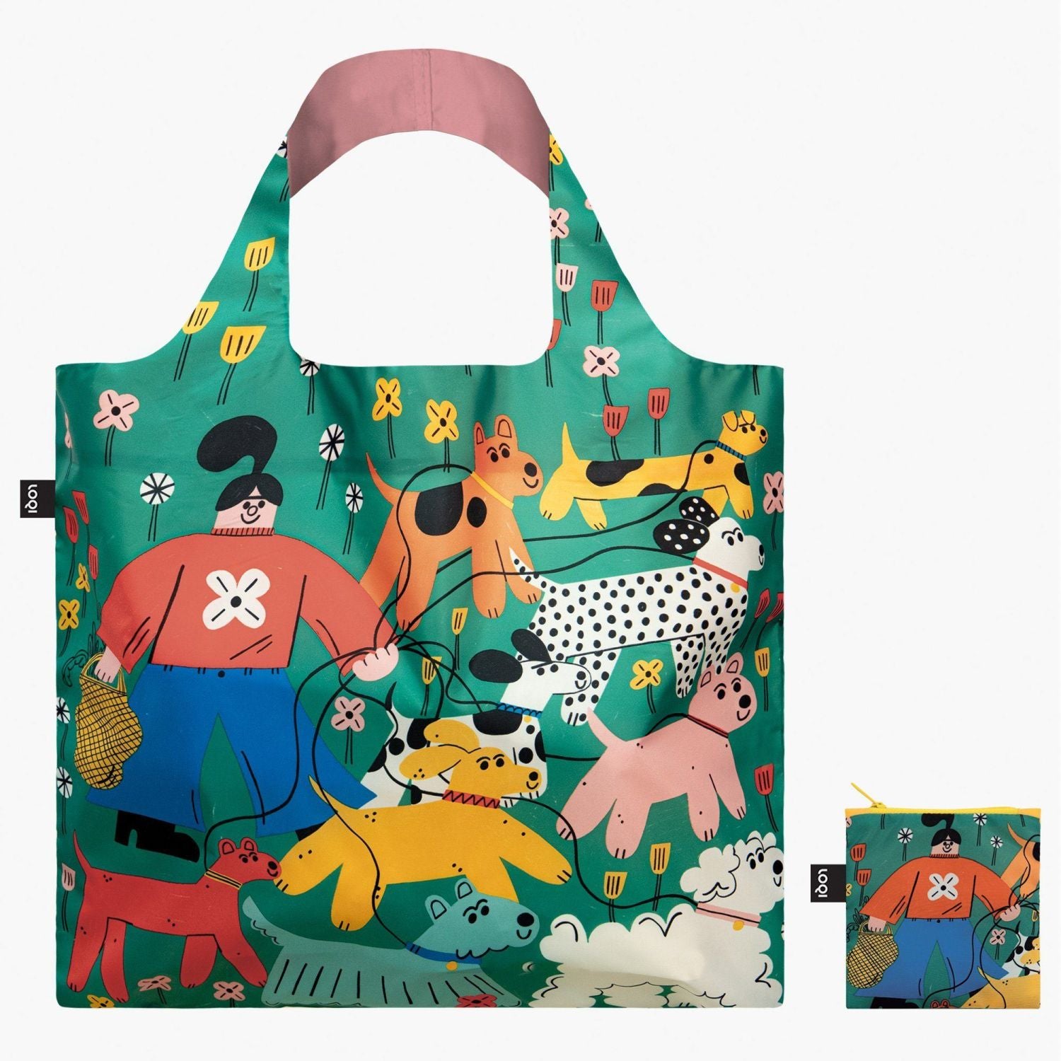 LOQI Artist Foldable Bag - Tess Smith-Roberts - Dog Walking Recycled Bag