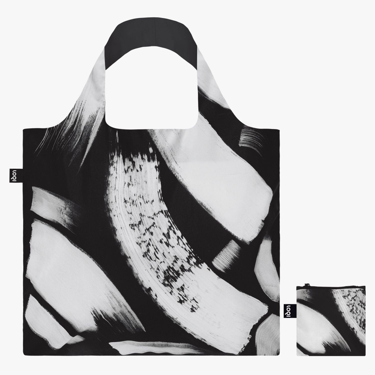 LOQI Artist Foldable Tote Bag - Sawdust - Paint Strokes Recycled