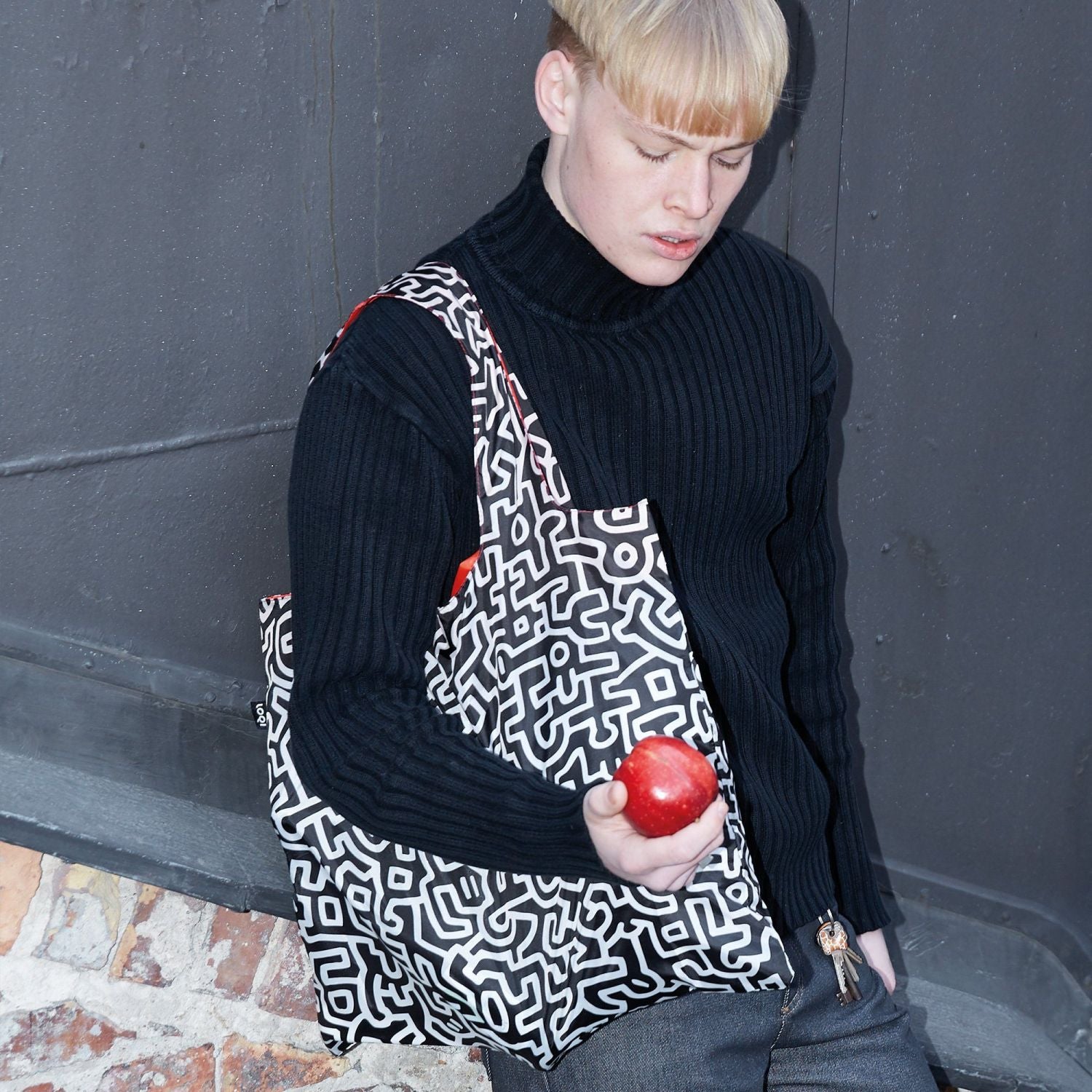 LOQI Museum Foldable Bag - Keith Haring - Untitled Recycled