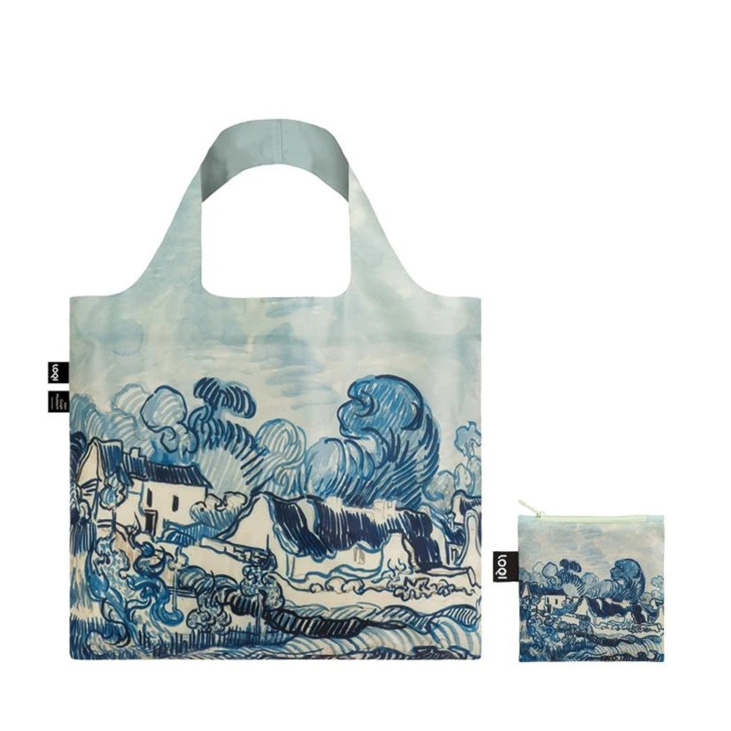 LOQI Museum Foldable Tote Bag - Vincent Van Gogh - Old Vineyard & Landscape