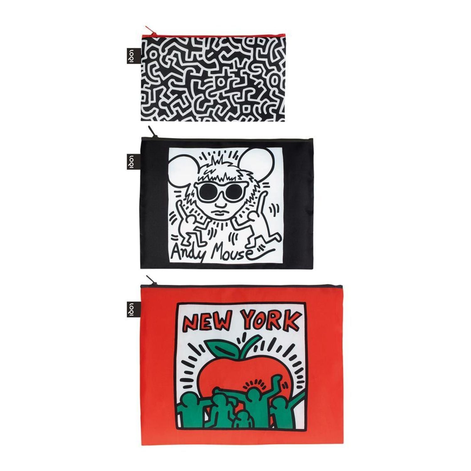 LOQI Museum Zip Pockets - Keith Haring - New York
