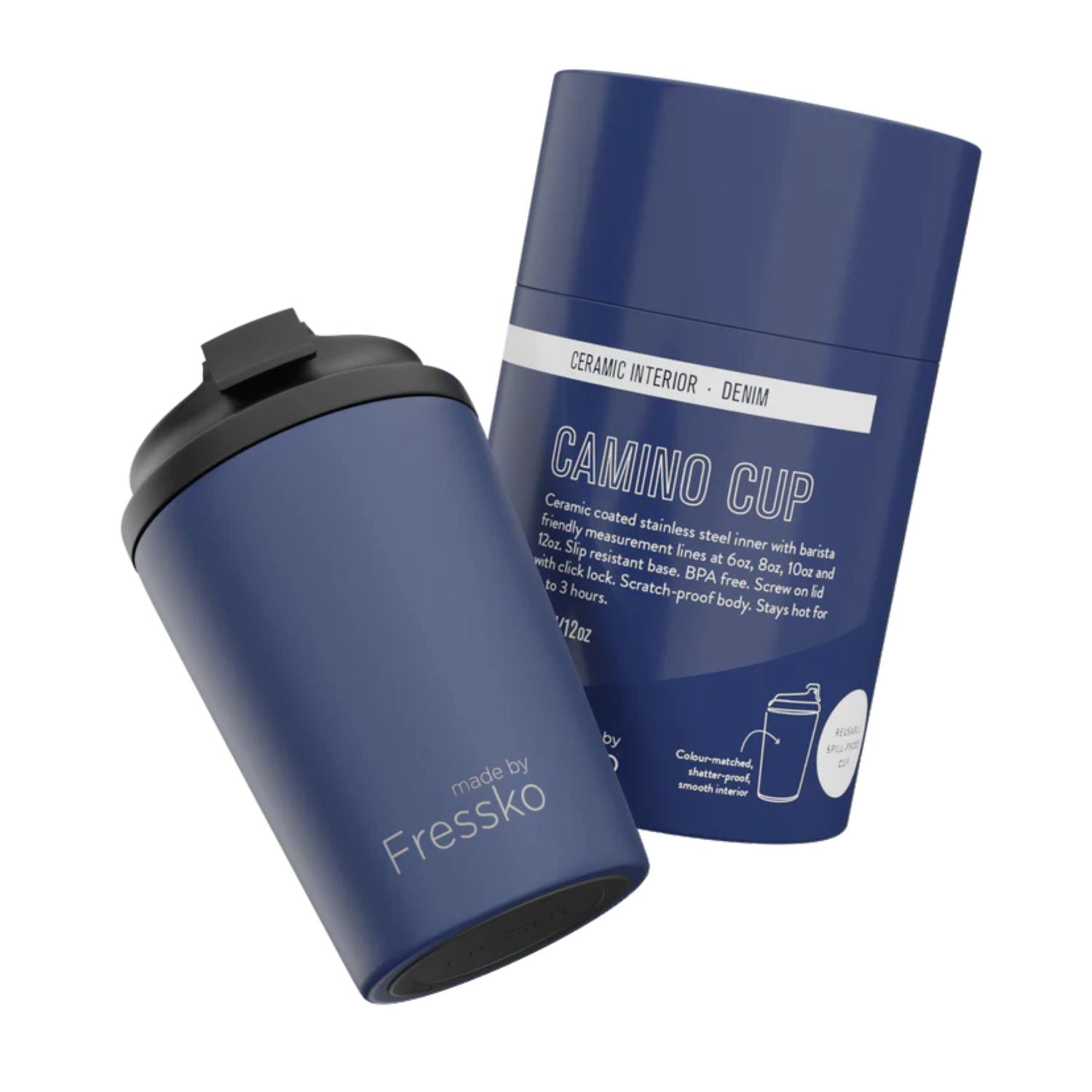 Made By Fressko Camino 12oz Insulated Ceramic Cup - Denim