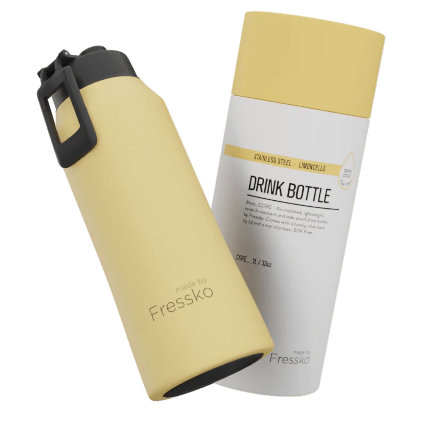 Made By Fressko Core 34oz Insulated Stainless Steel Drink Bottle - Limoncello