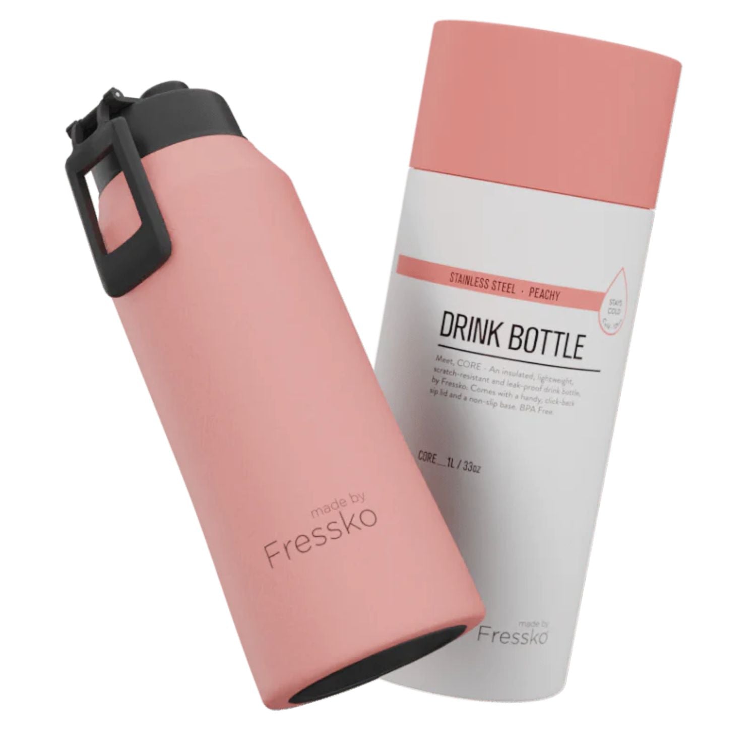Made By Fressko Core 34oz Insulated Stainless Steel Drink Bottle - Peachy