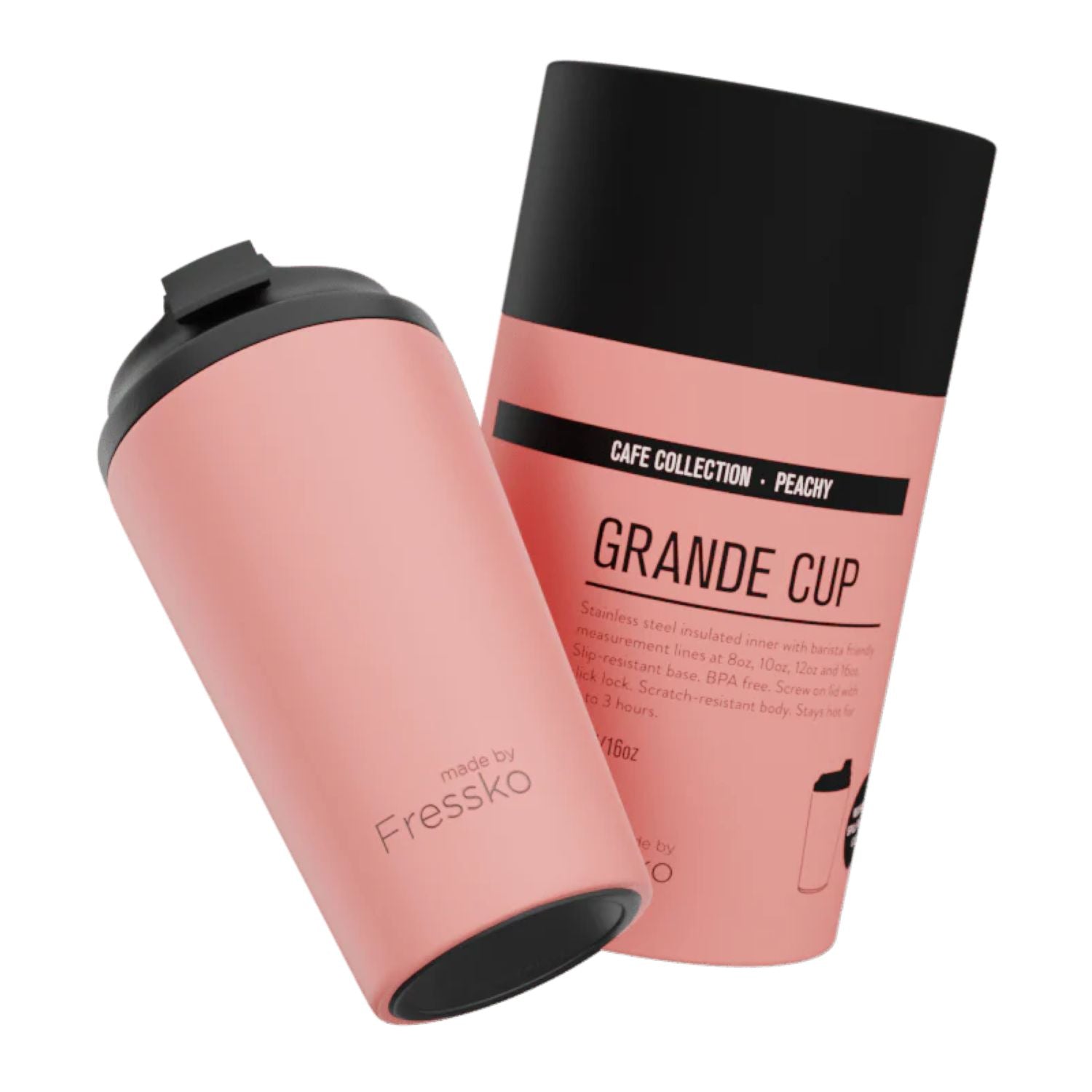 Made By Fressko Grande 16oz Insulated Stainless Steel Cup - Peachy