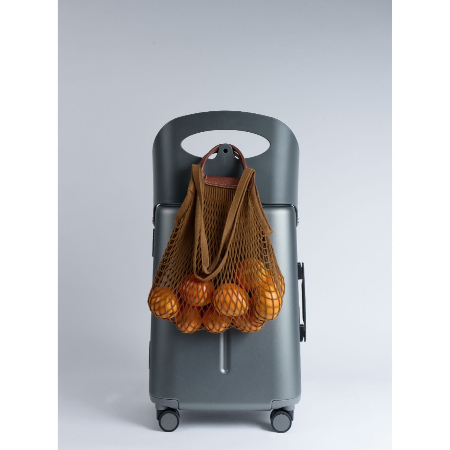 MiaMily Multicarry Carry On 18 Inch Luggage with Built-in Seat for Children (Charcoal Grey)