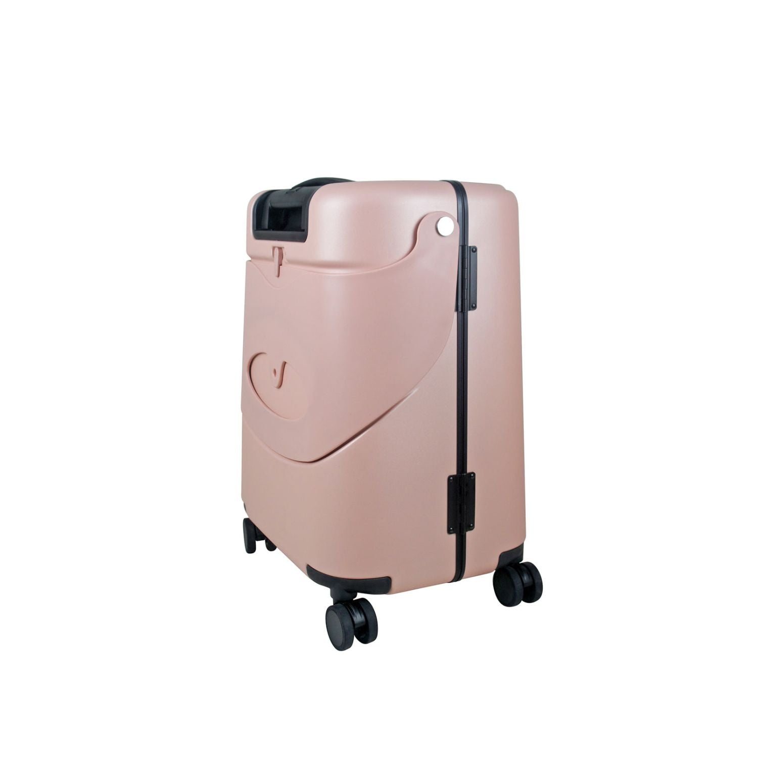 MiaMily Multicarry Carry On 18 Inch Luggage with Built-in Seat for Children (Dusty Pink)