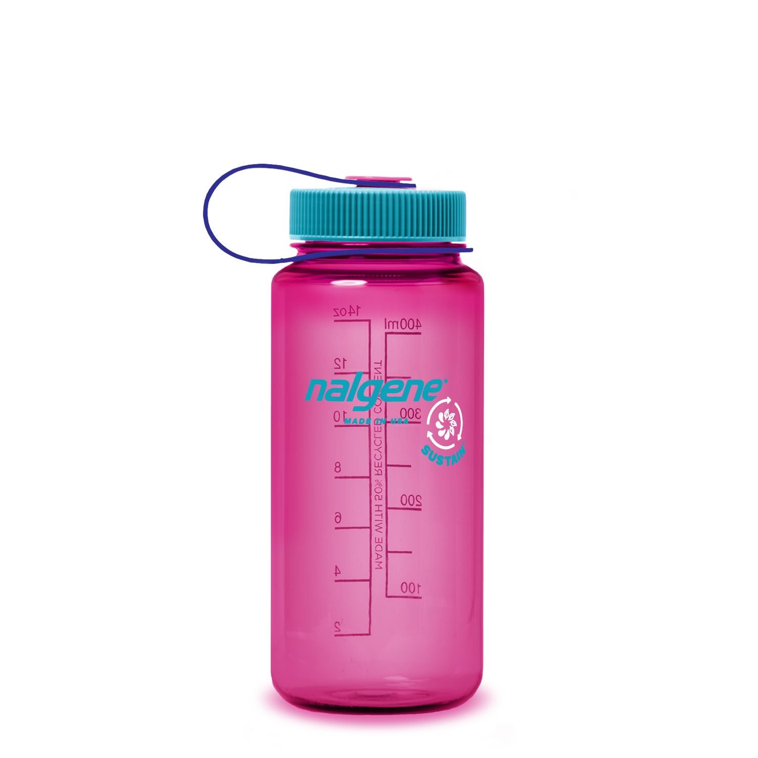 Nalgene 16oz Wide Mouth Sustain Water Bottle - Electric Magenta