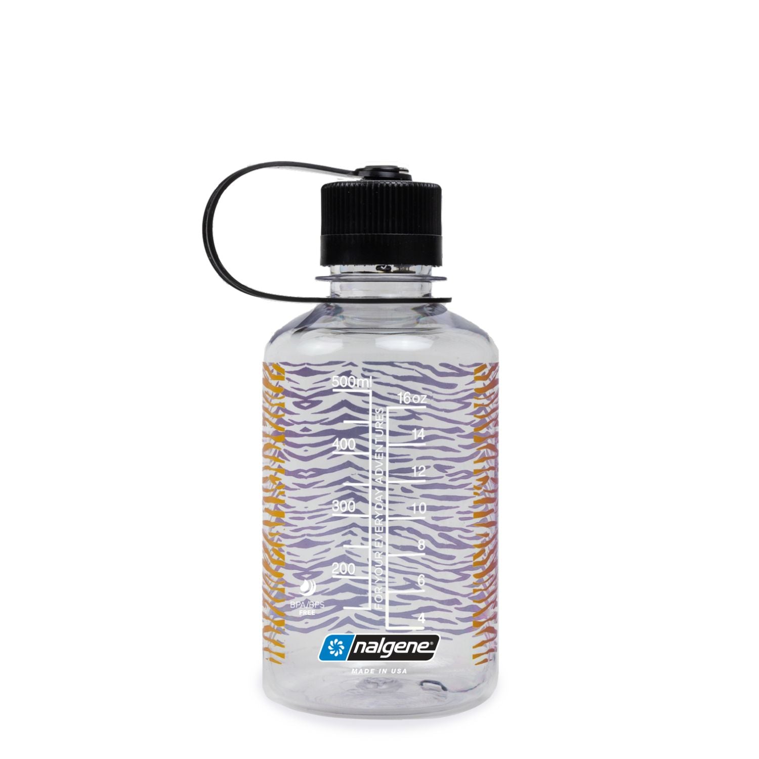 Nalgene 16oz Narrow Mouth Sustain Water Bottle  - Clear Rainbow Zebra