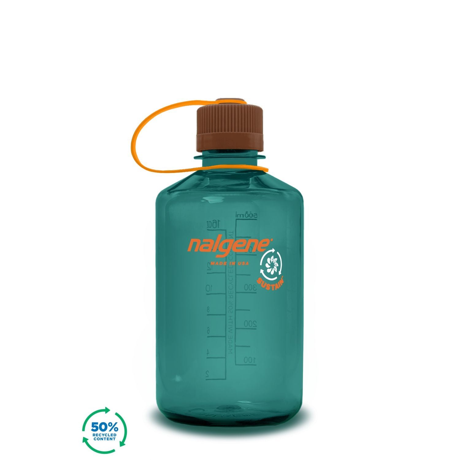 Nalgene 16oz Narrow Mouth Sustain Water Bottle - Teal