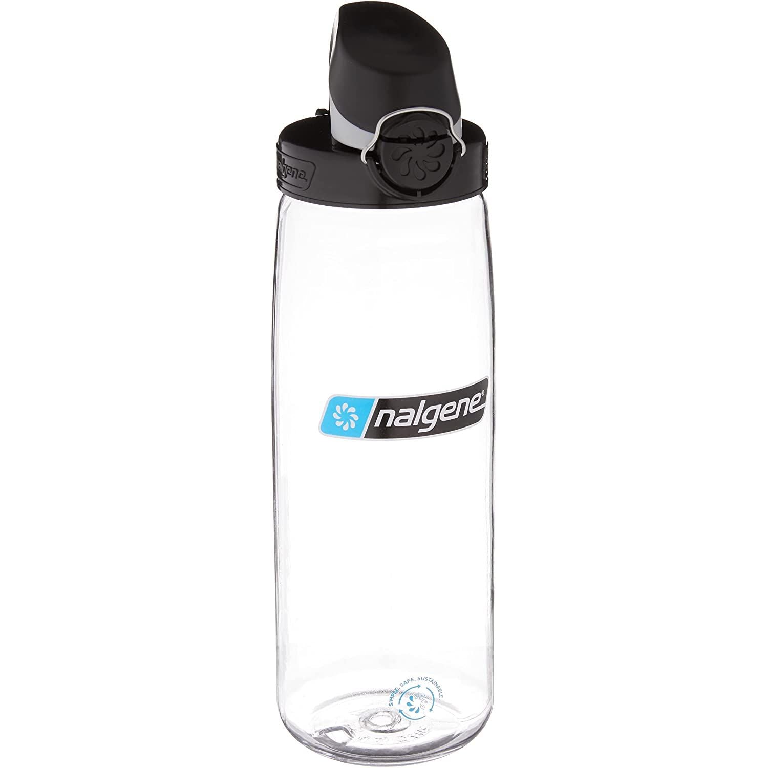 Nalgene 24oz On-The-Fly (OTF) Sustain Water Bottle - Clear with Black Cap
