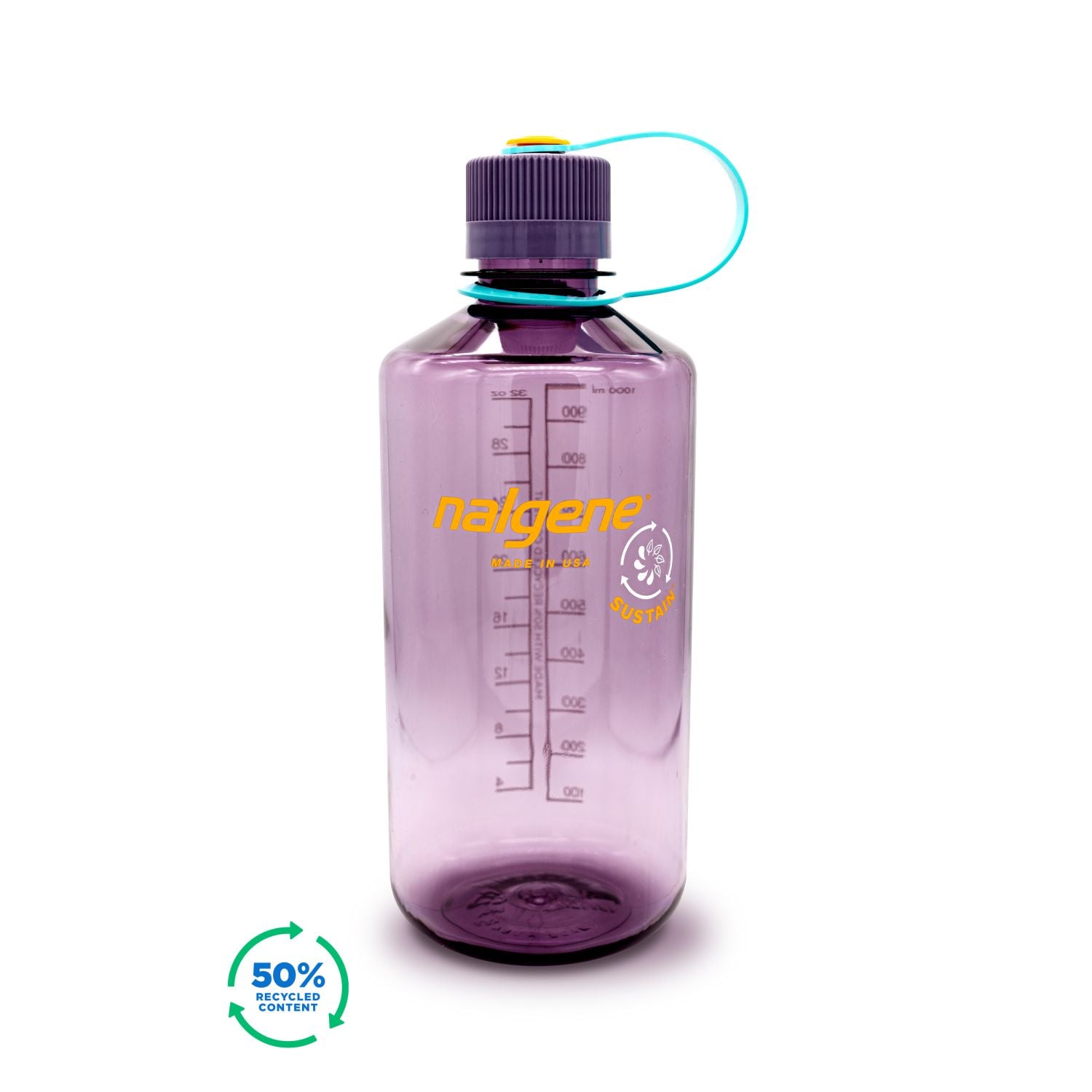 Nalgene 32oz Narrow Mouth Sustain Water Bottle - Aubergine