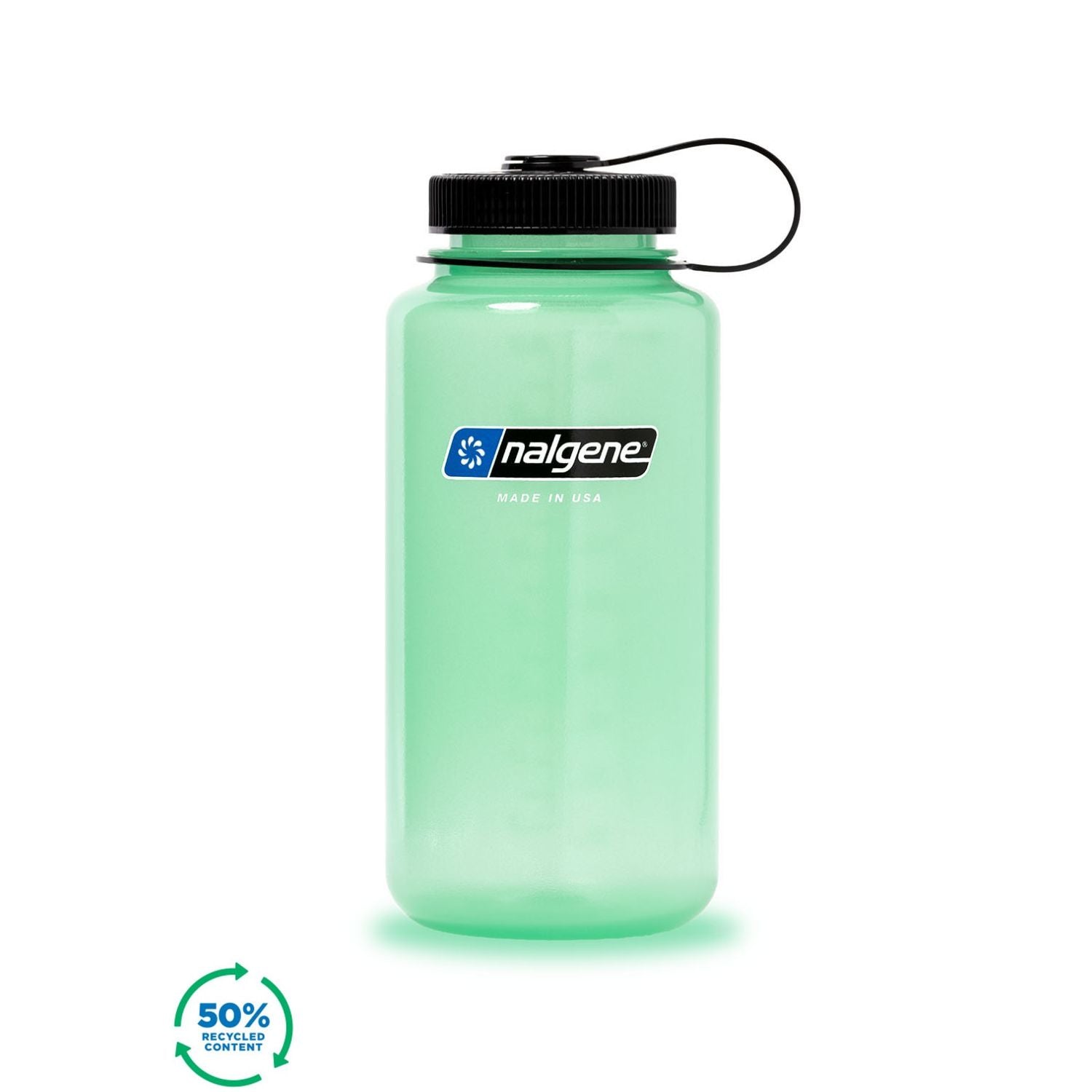 Nalgene 32oz Wide Mouth Sustain Water Bottle - Glow Green